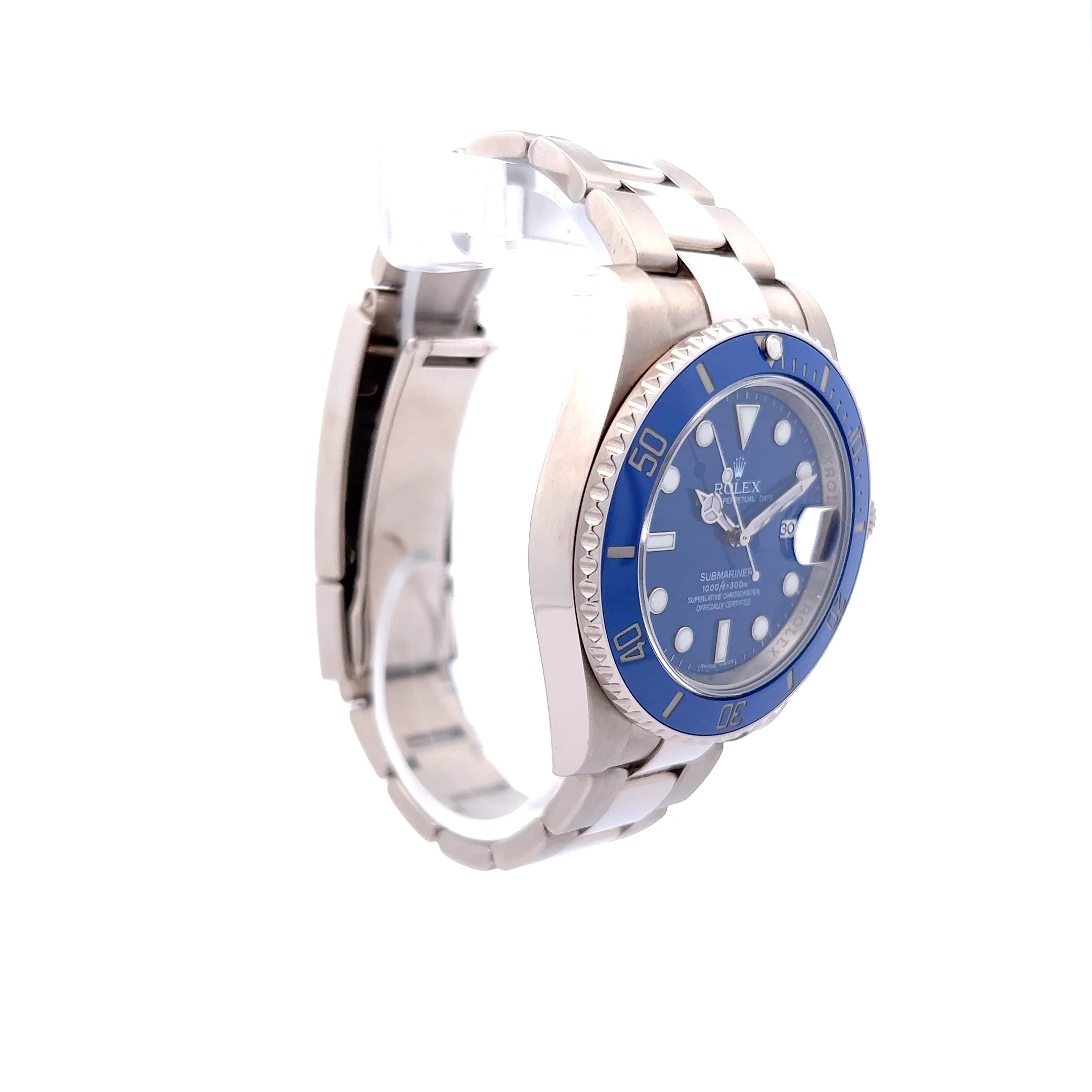 Rolex Submariner Date 'Smurf' 18K White Gold Blue Dial Blue Bezel 1166191LB - Image 3