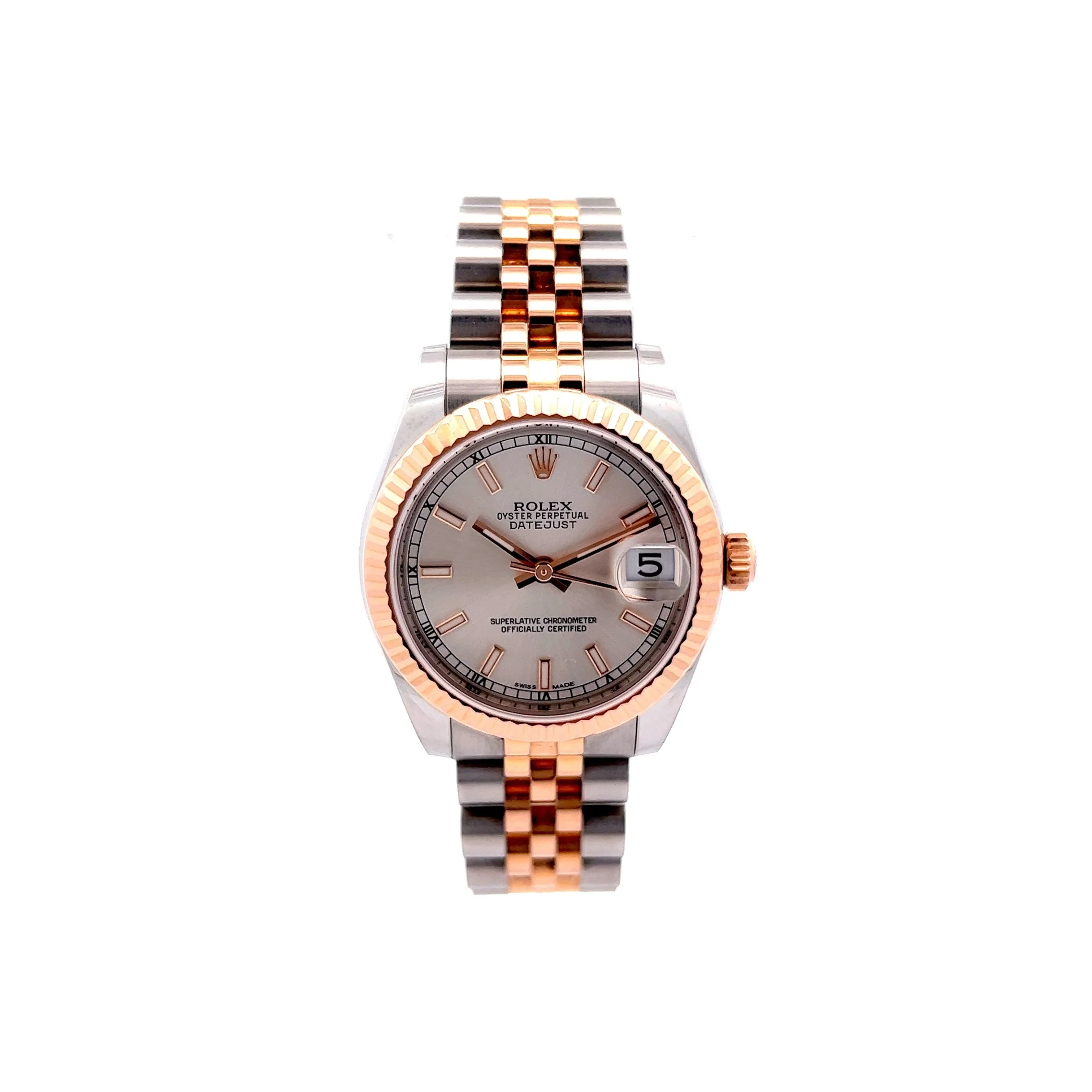 Rolex 31mm Two Tone Datejust Ref: 178271 in 18k Rose & Stainless Steel