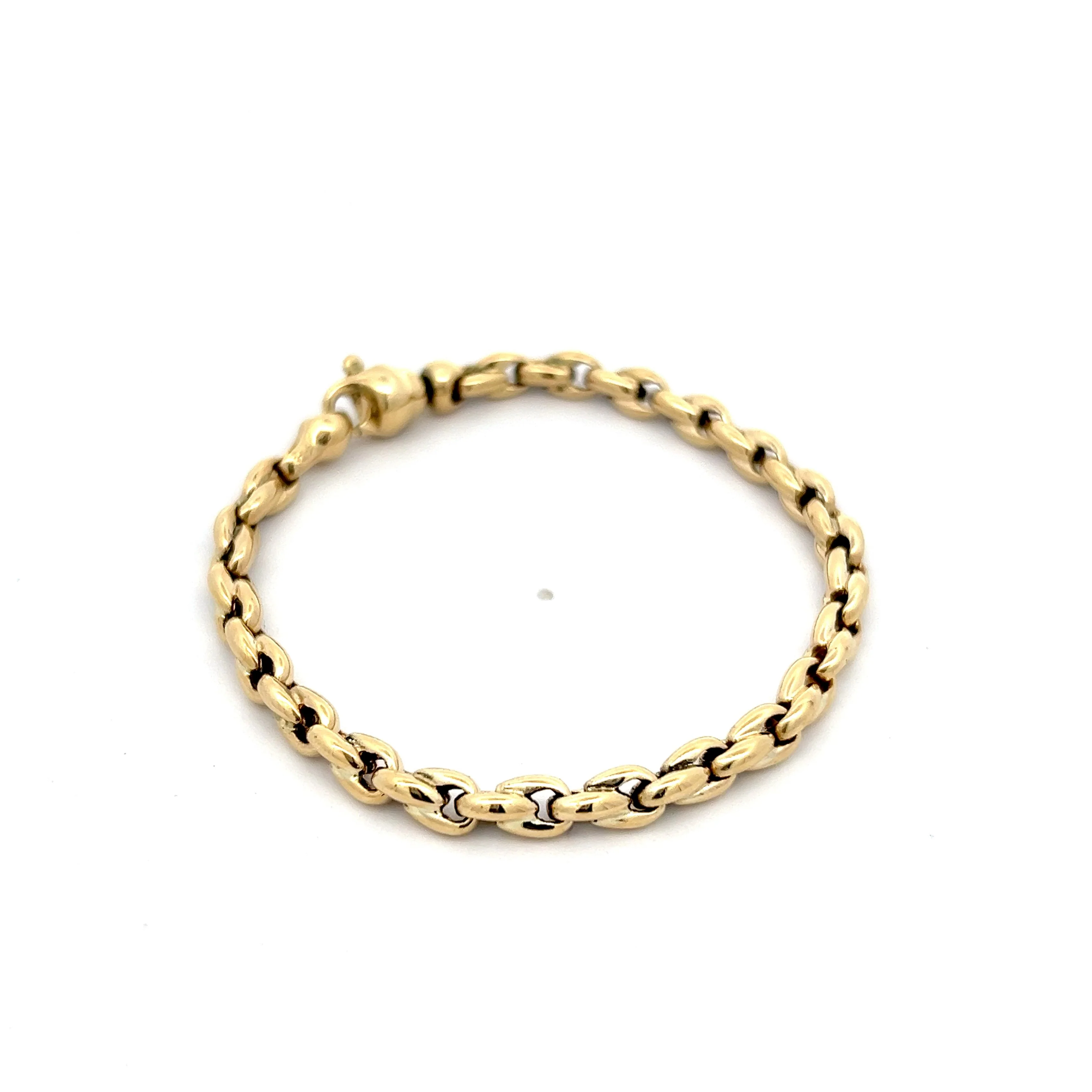 Rolo Link Bracelet in 14k Yellow Gold - Image 3
