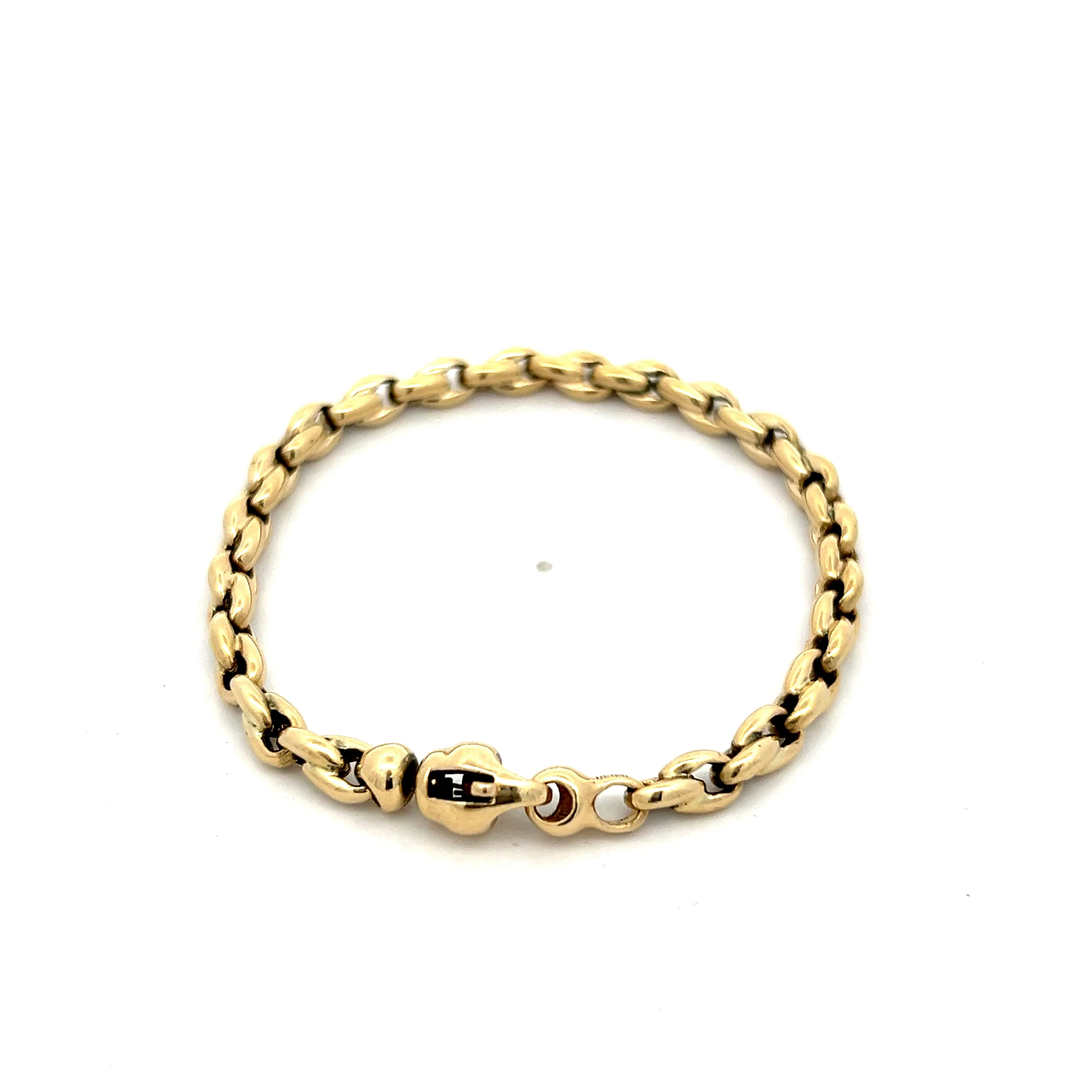 Rolo Link Bracelet in 14k Yellow Gold - Image 4