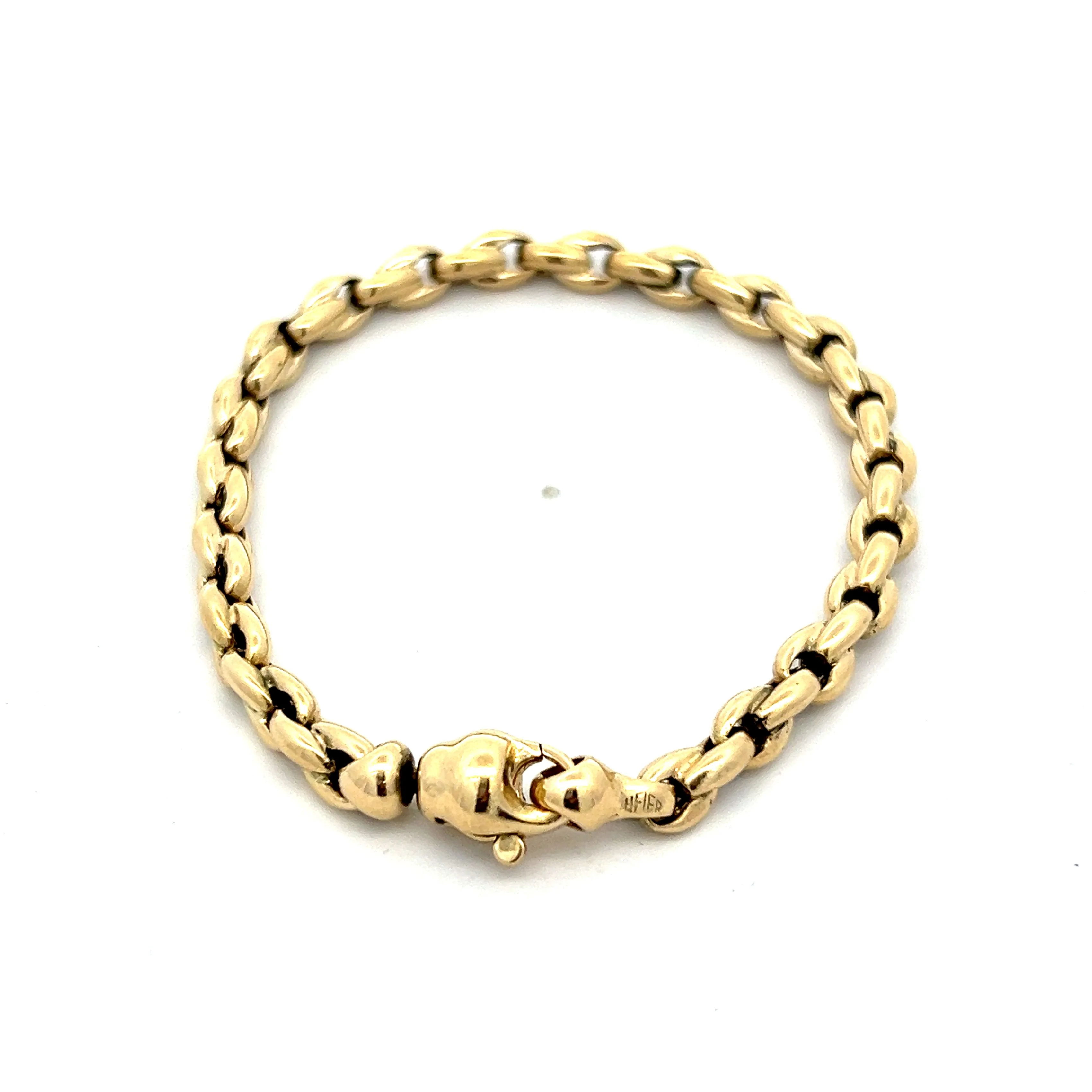 Rolo Link Bracelet in 14k Yellow Gold - Image 5
