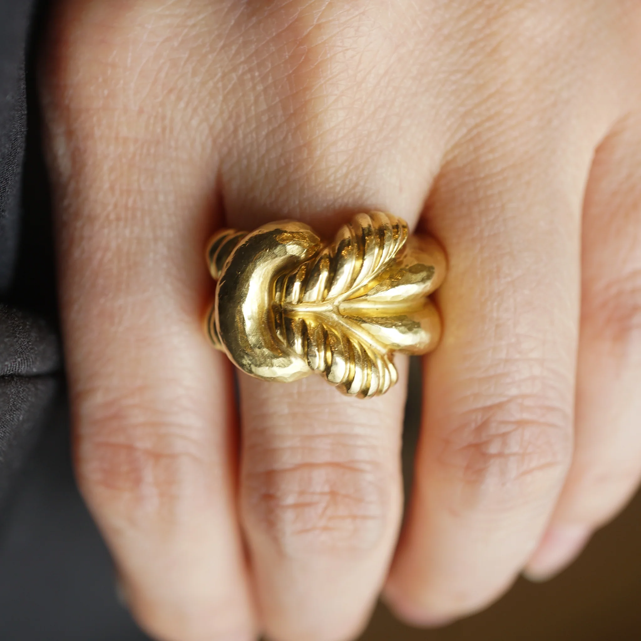 Rope Knot Cocktail Ring 18k Yellow Gold - Image 7