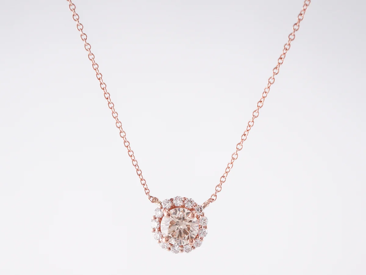 Rose Gold Necklace w/ 1.00 Carat Diamond