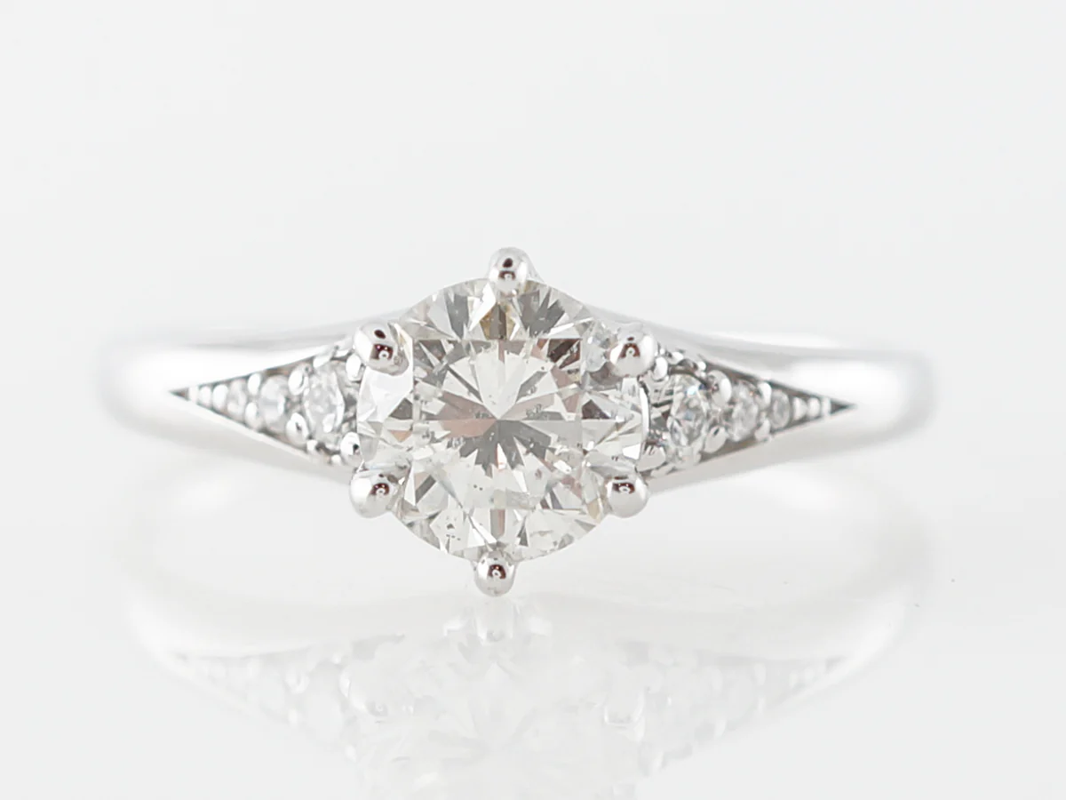 Round Brilliant Solitaire Engagement Ring in White Gold