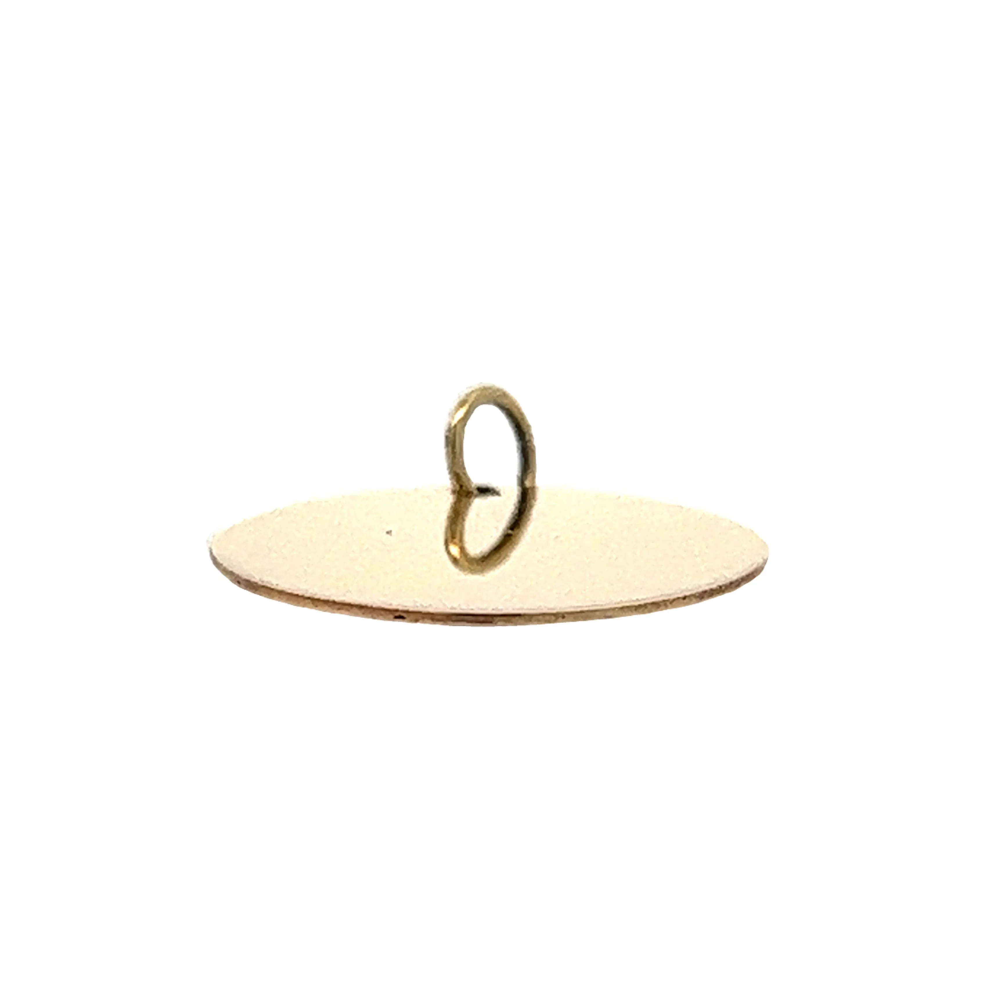 Rounded Charm Disk in 14k Yellow Gold - Image 2
