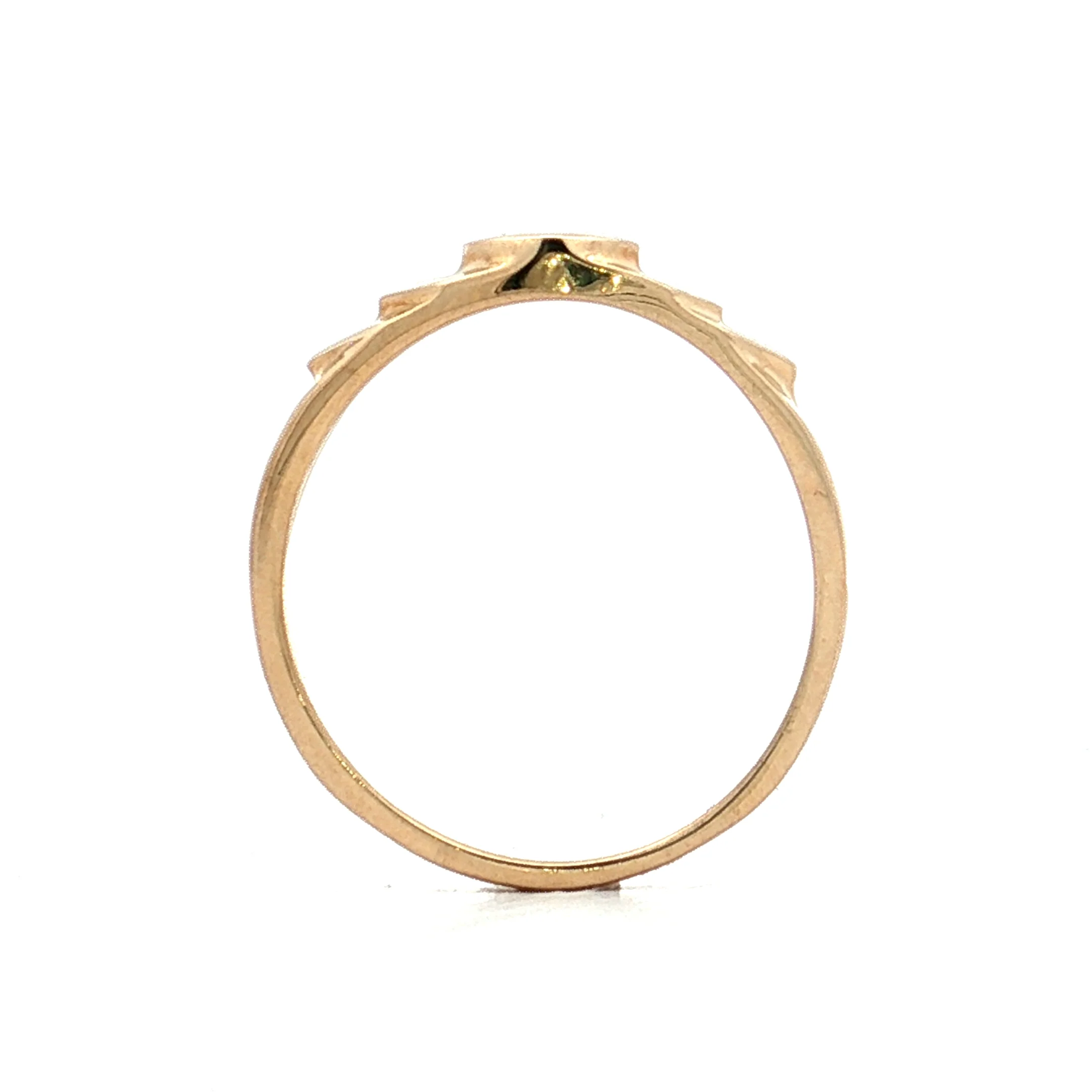 Scalloped Edge Contour Stacking Band 14k Yellow Gold - Image 4