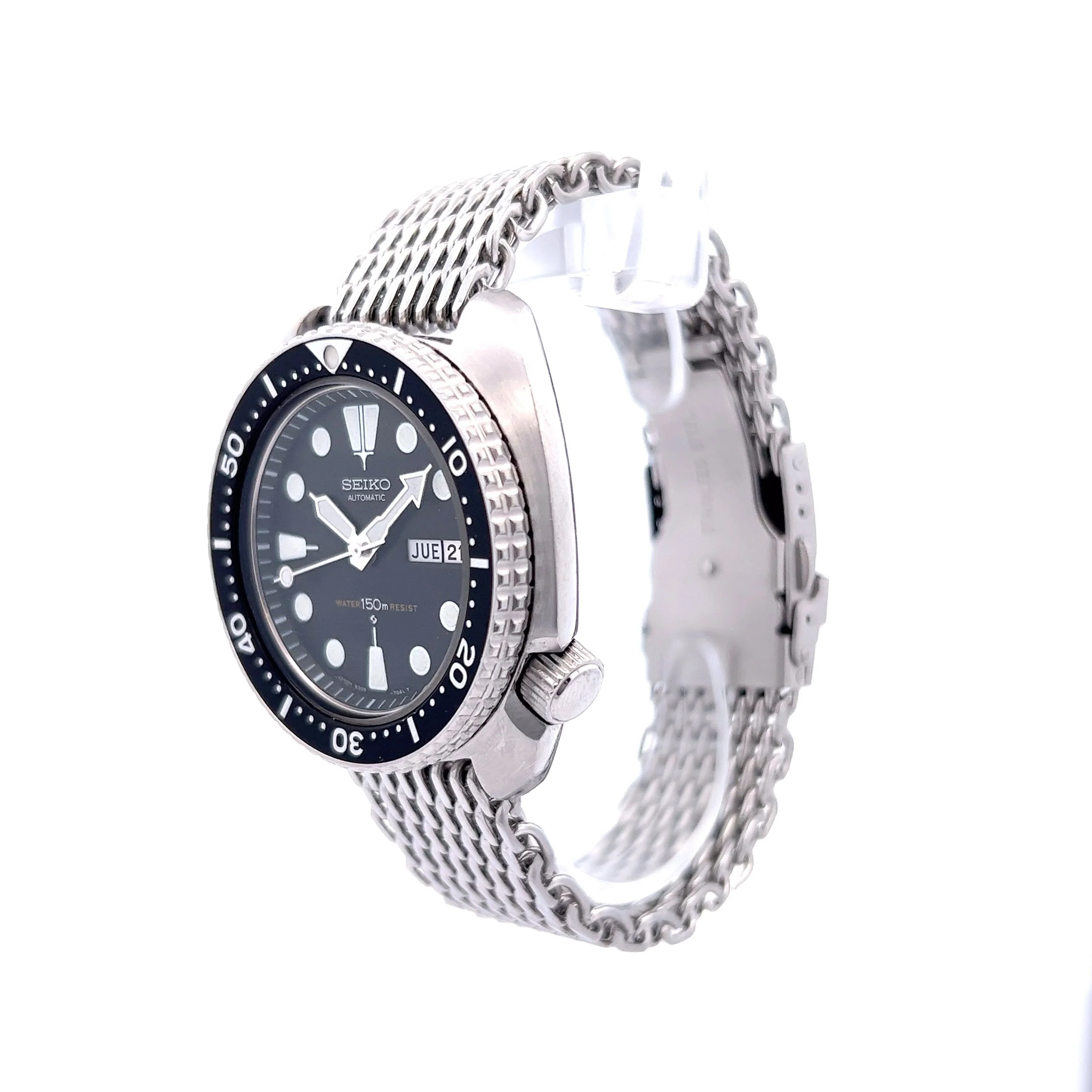 Vintage 1970's Seiko Turtle Automatic Diver Black 6309 - Image 2