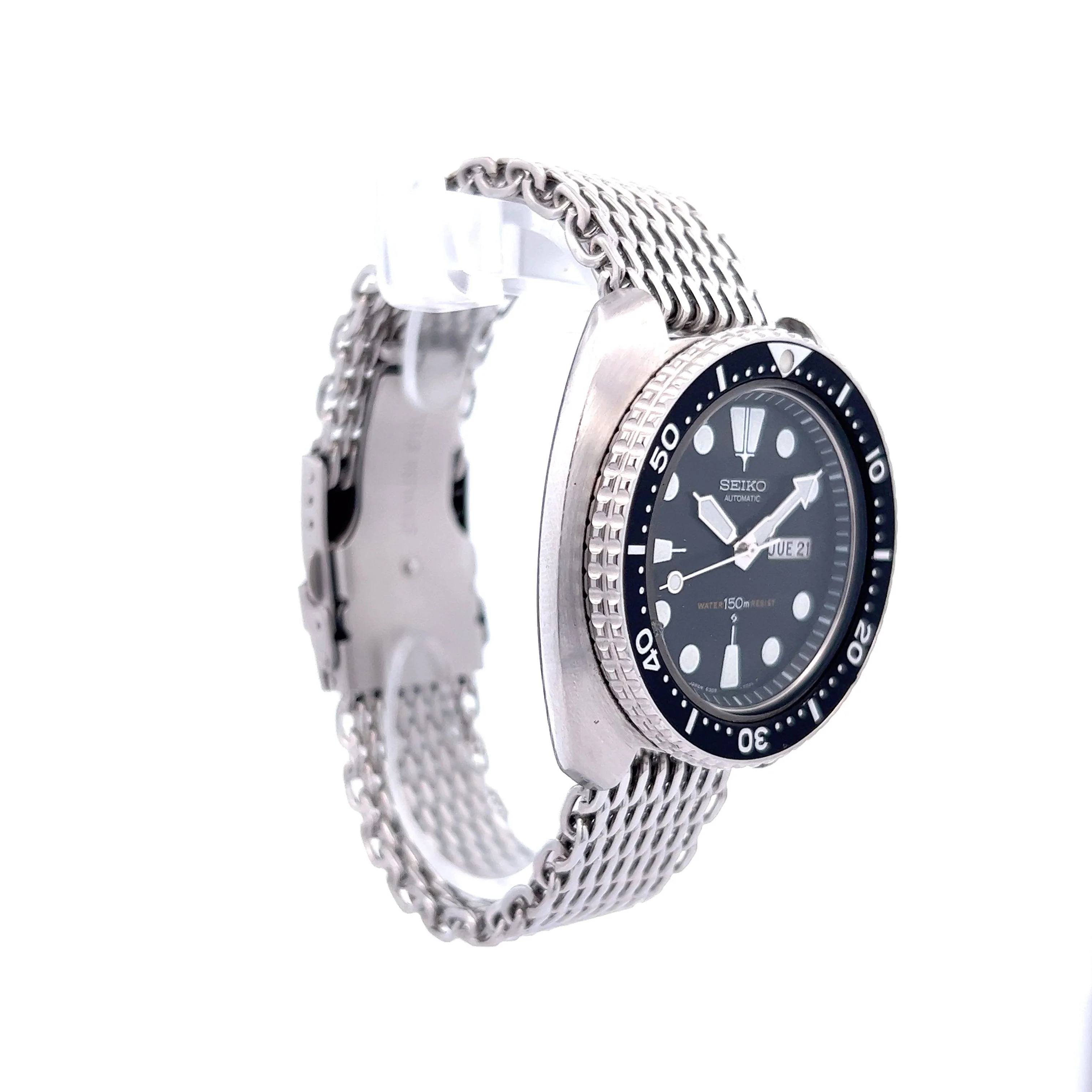 Vintage 1970's Seiko Turtle Automatic Diver Black 6309 - Image 3