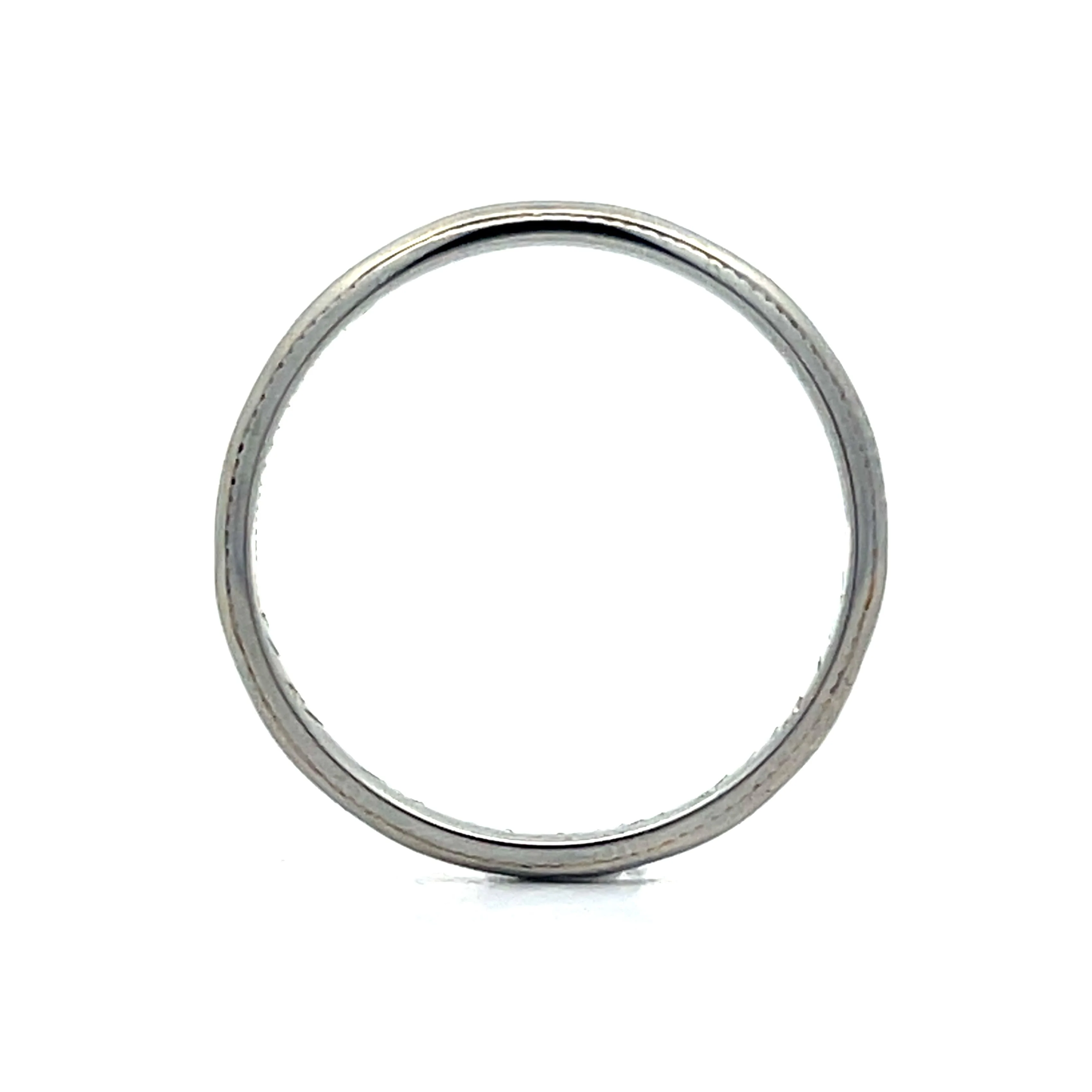 Simple Antique Art Deco Wedding Band in Platinum - Image 4