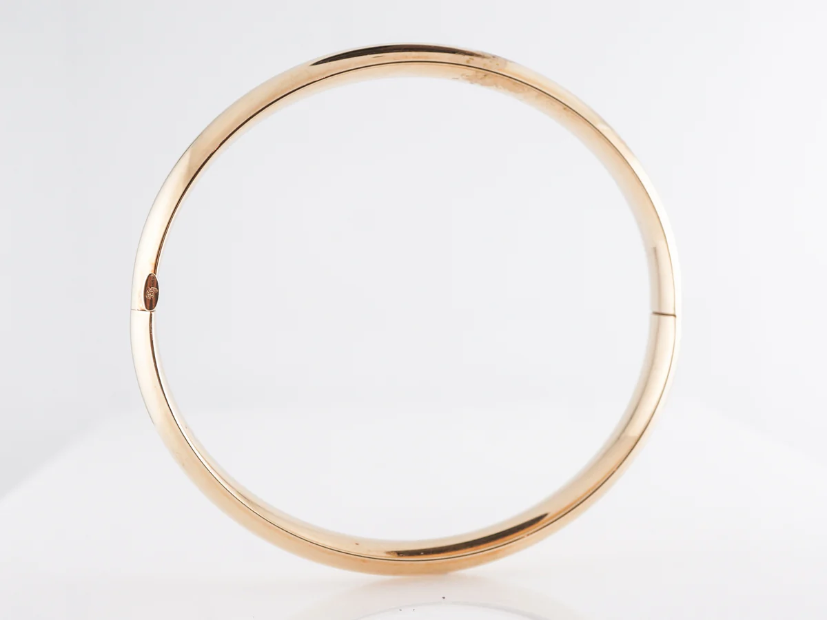 Simple Bangle Bracelet in 14k Yellow Gold - Image 4