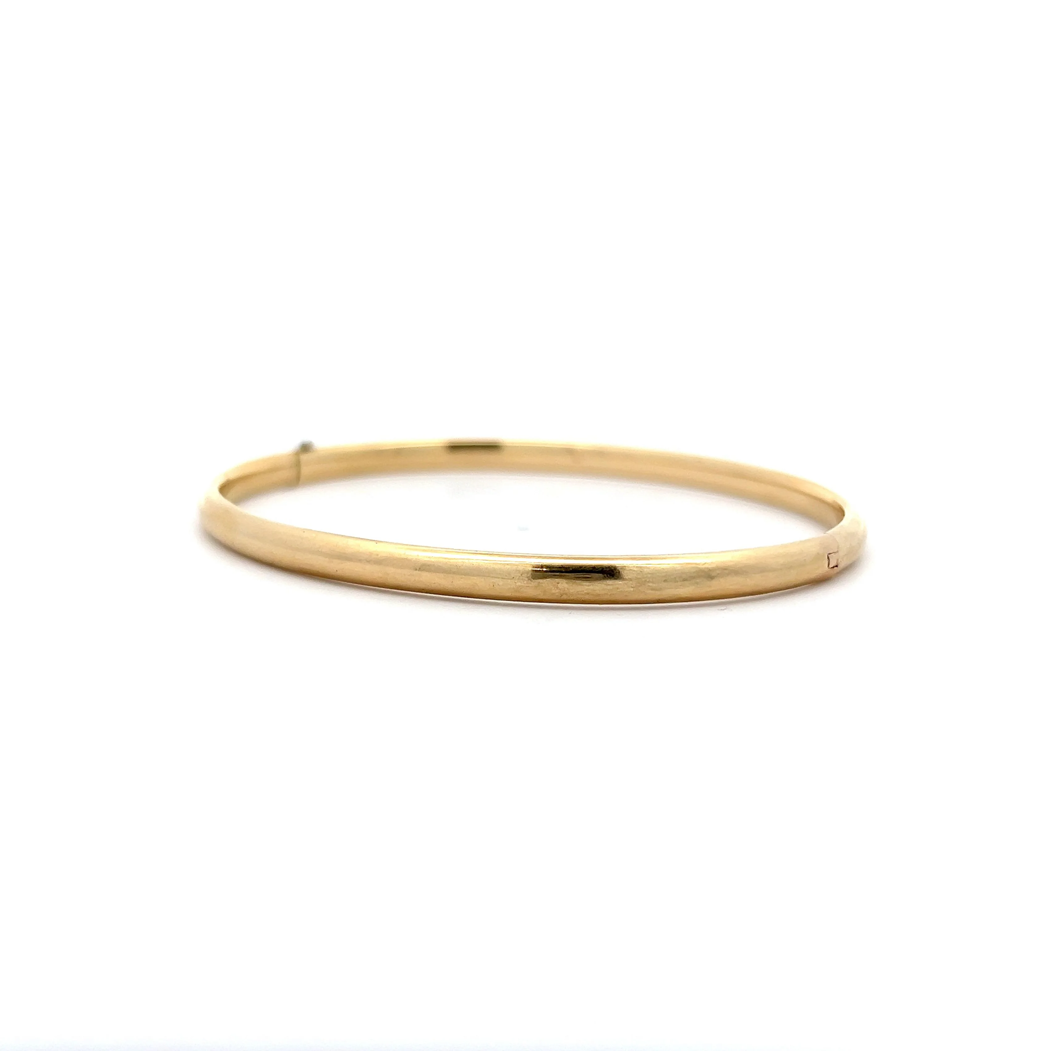 Simple Classic Bangle Bracelet in 14k Yellow Gold - Image 2