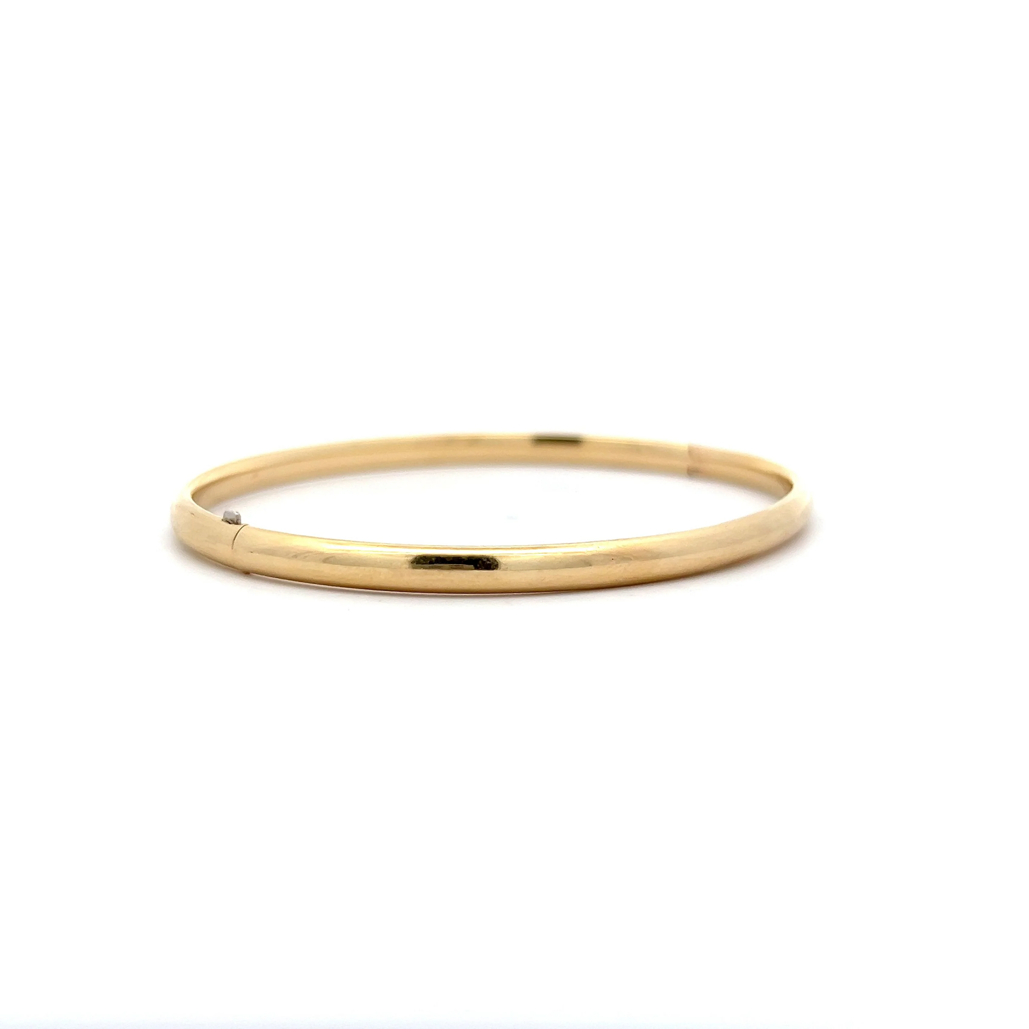 Simple Classic Bangle Bracelet in 14k Yellow Gold - Image 3