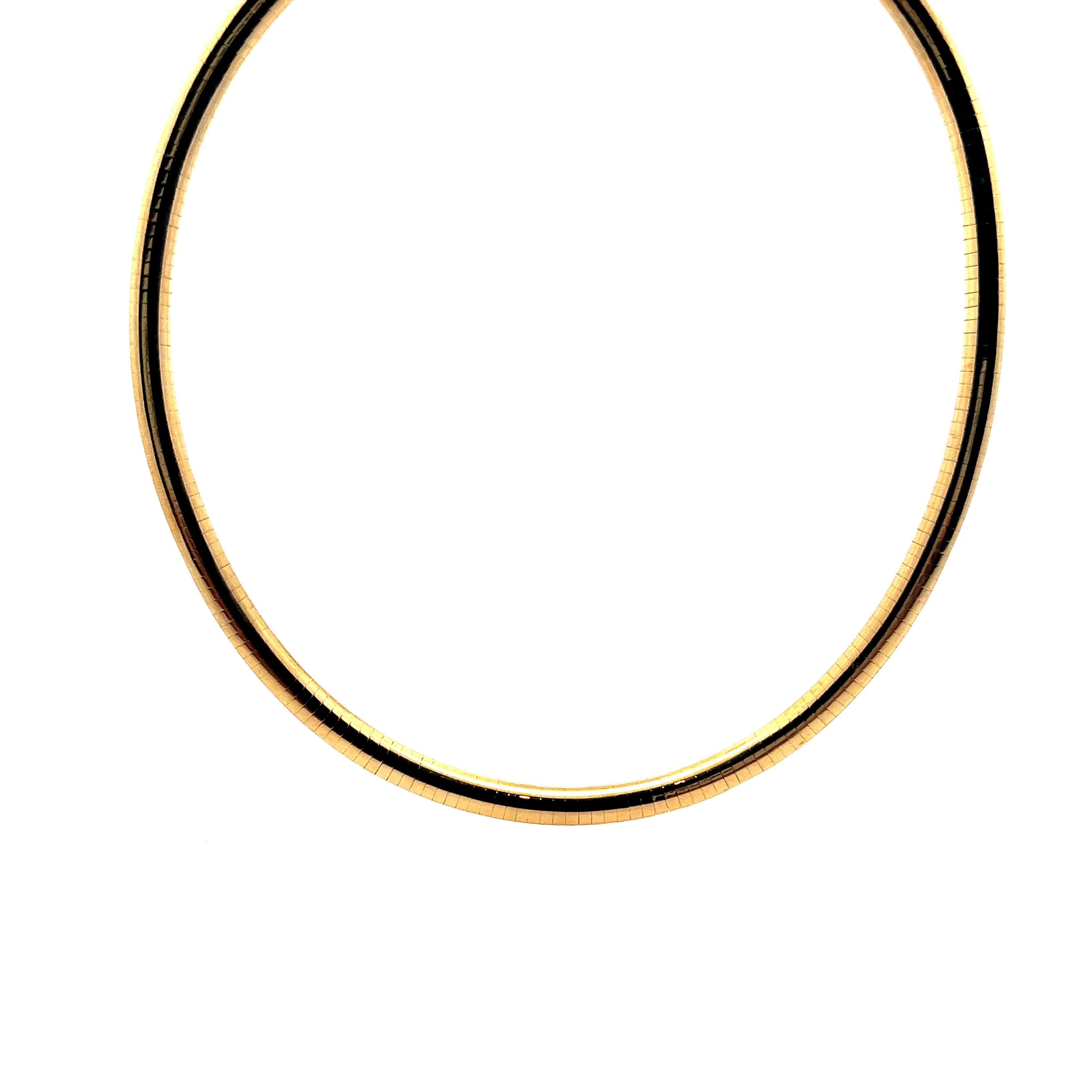 Simple Omega Necklace in 14k Yellow Gold