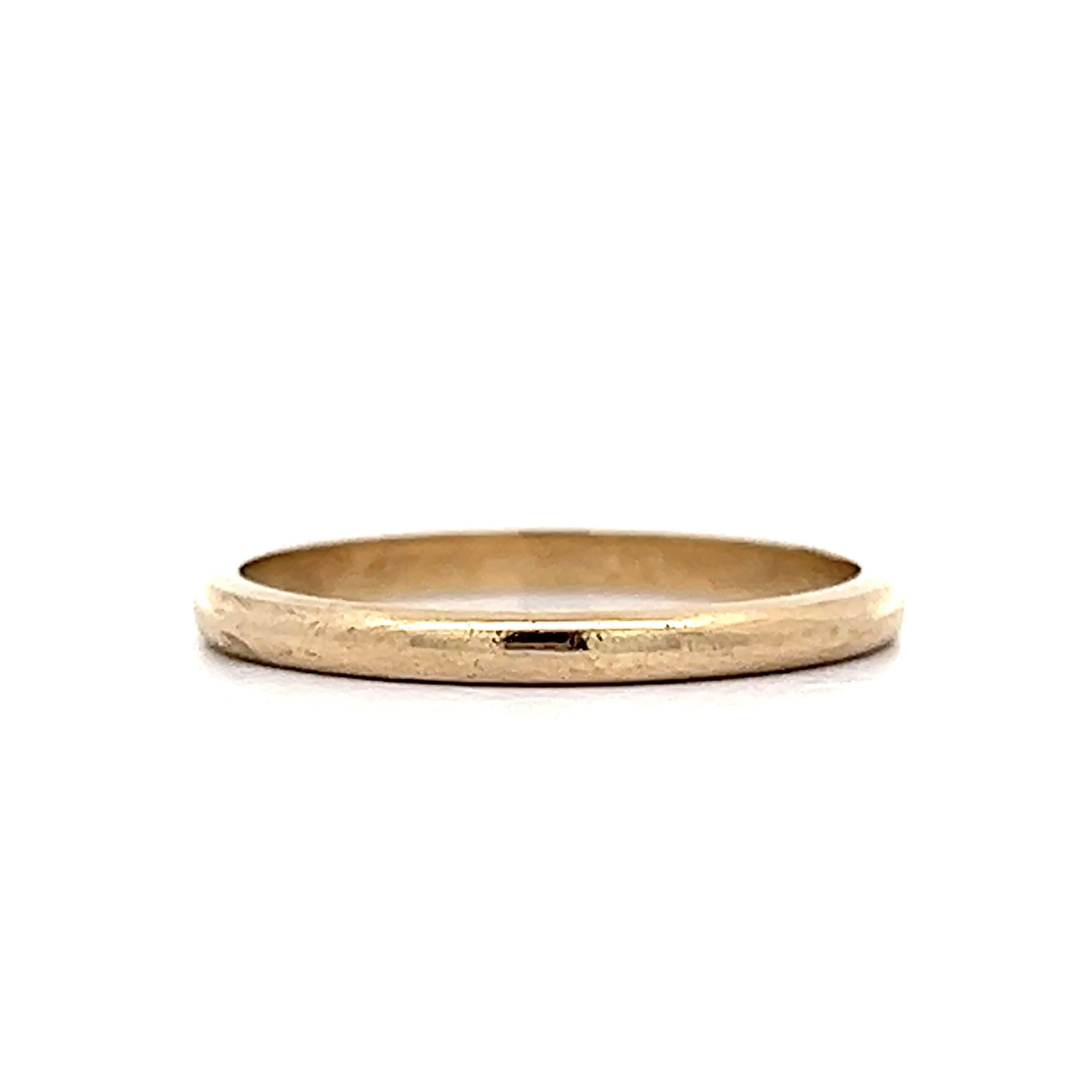 Simple Thin Classic Wedding Band in Yellow Gold - Image 3
