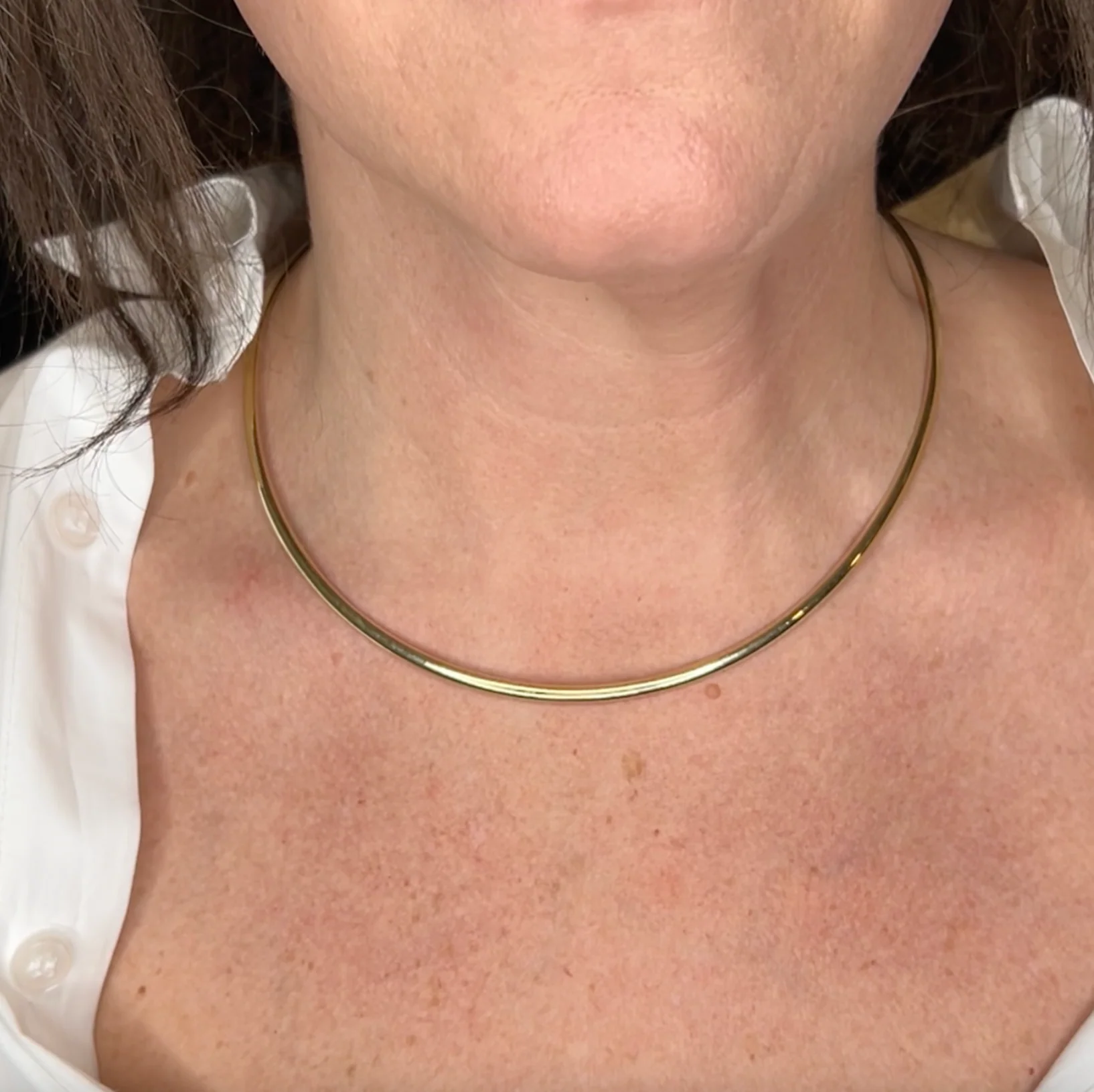 Smooth Yellow Gold Necklace 18 inches in 14k - Image 4