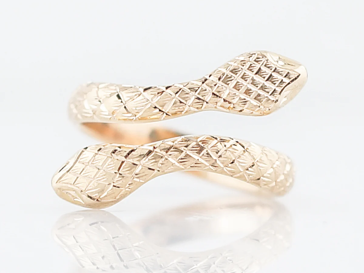 Snake Right Hand Ring Modern in 18k Yellow Gold - Image 2