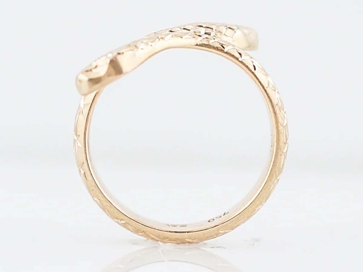 Snake Right Hand Ring Modern in 18k Yellow Gold - Image 4