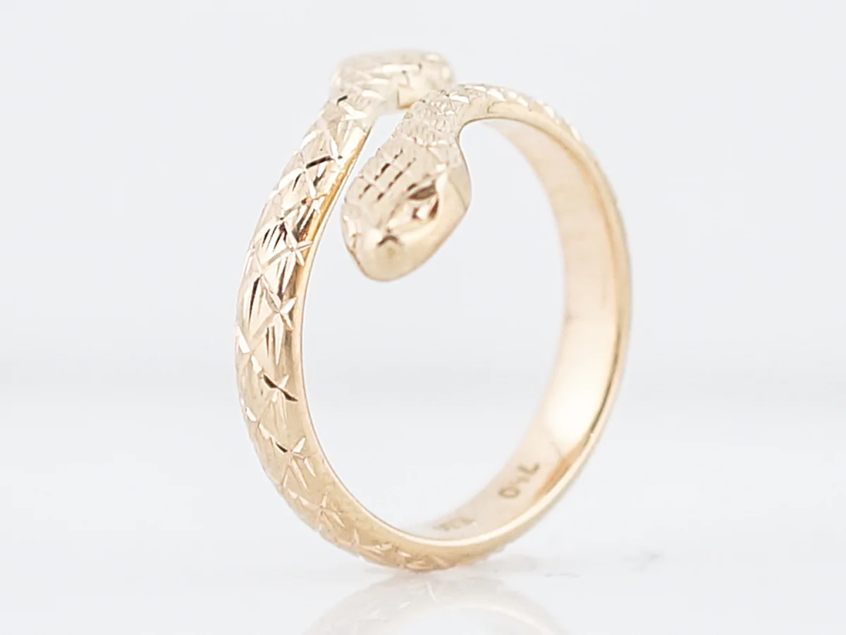 Snake Right Hand Ring Modern in 18k Yellow Gold - Image 5