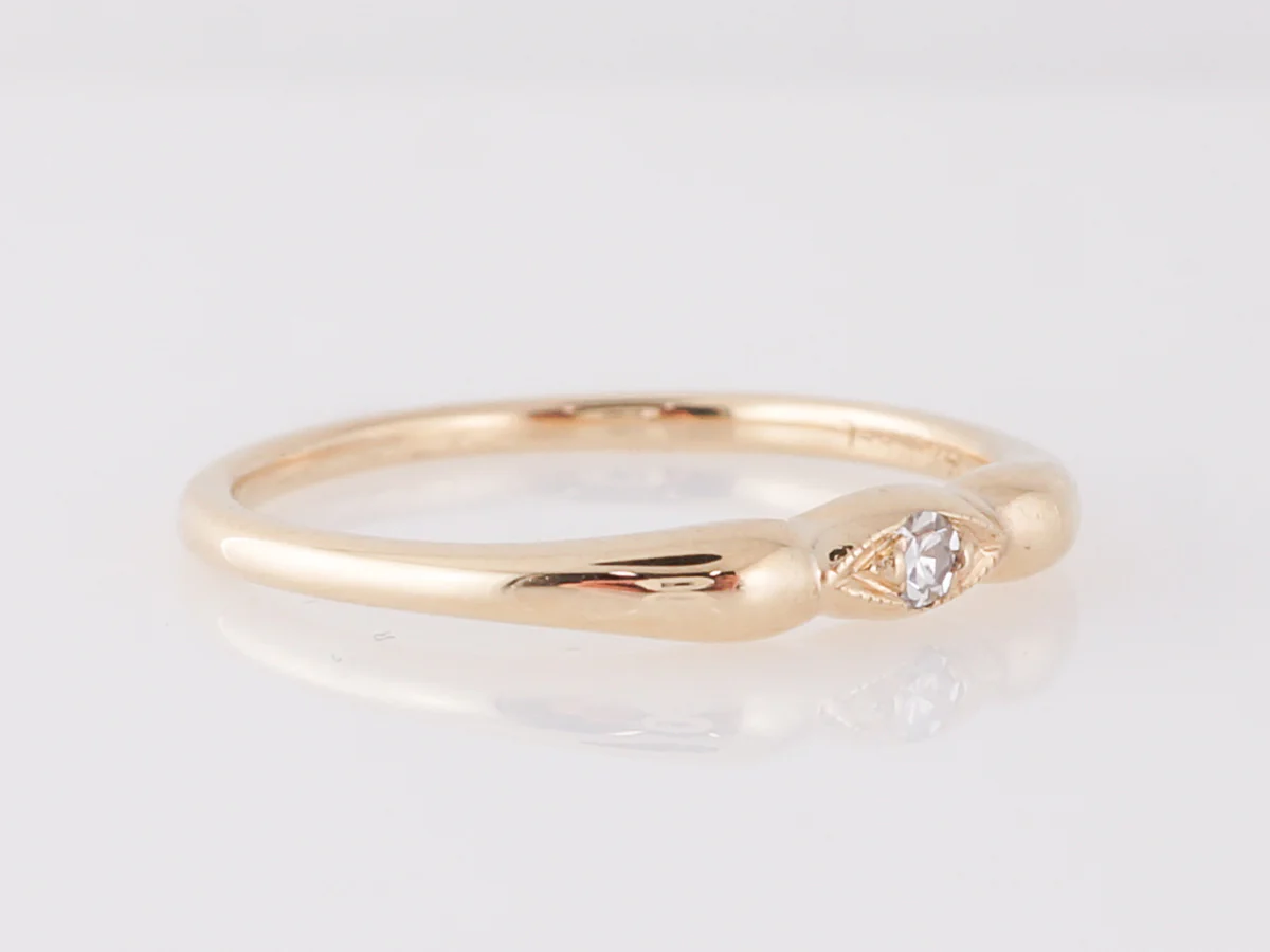 Solitaire Diamond Right Hand Ring in Yellow Gold - Image 3