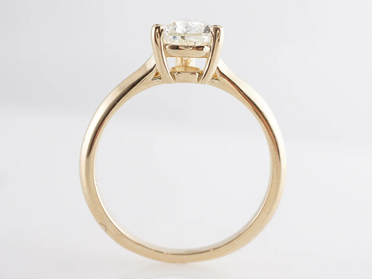 Solitaire Pear Cut Diamond Engagement Ring in 14k Yellow Gold - Image 5