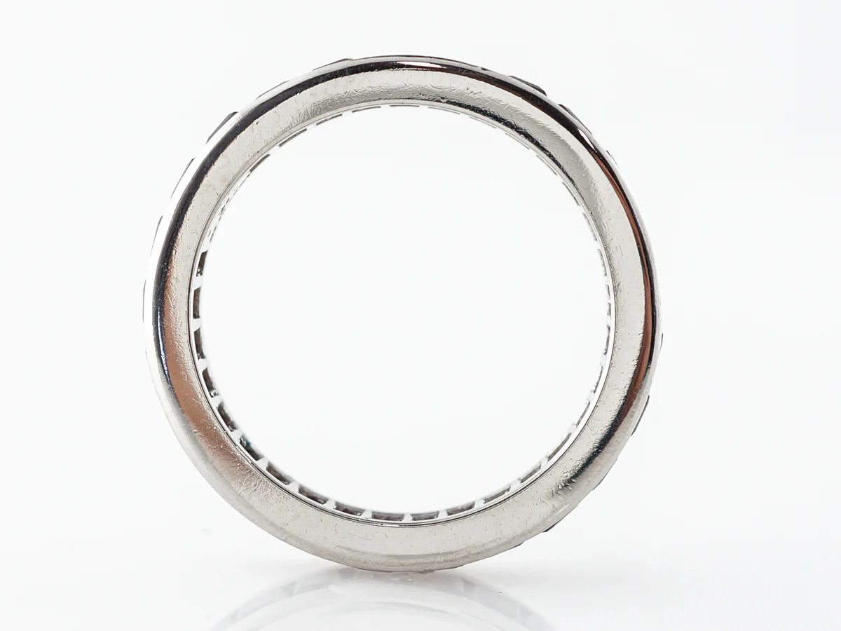 Square Cut Ruby Eternity Band in Platinum - Image 2