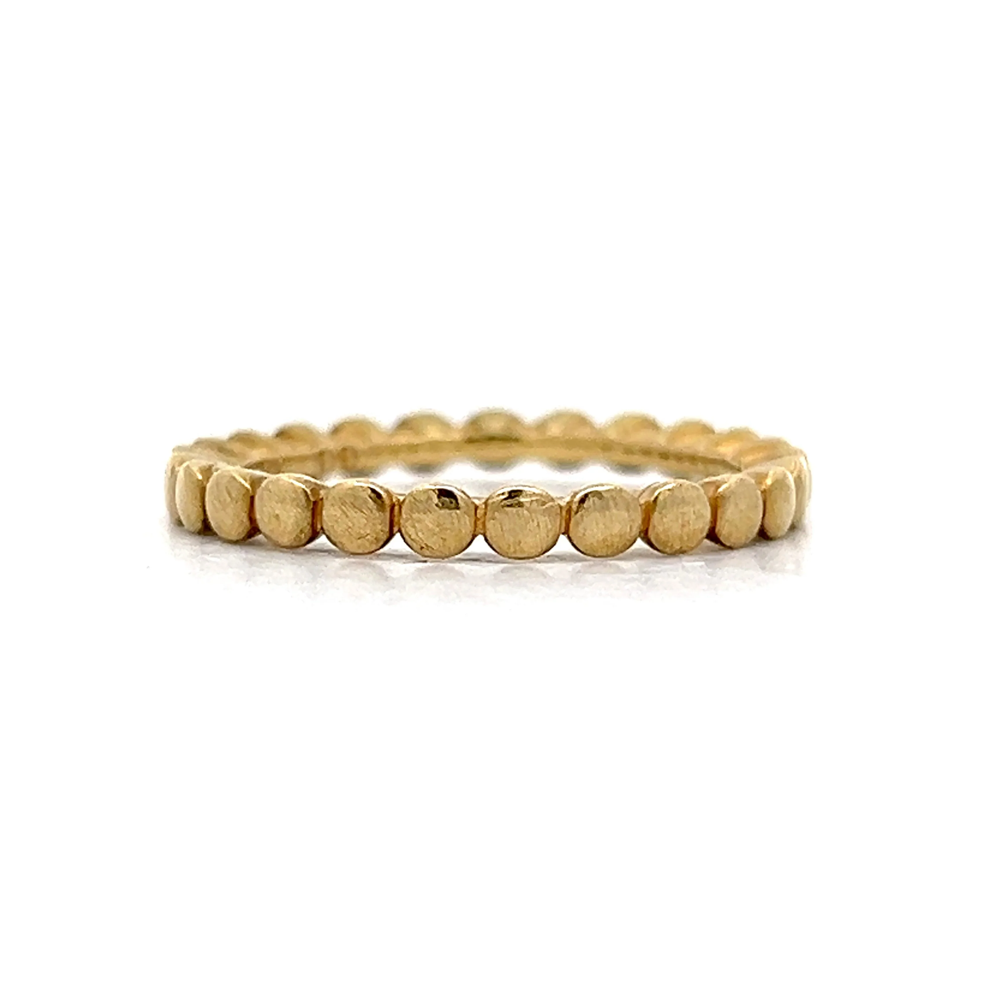 Textured Bead Band in 18k Yellow Gold