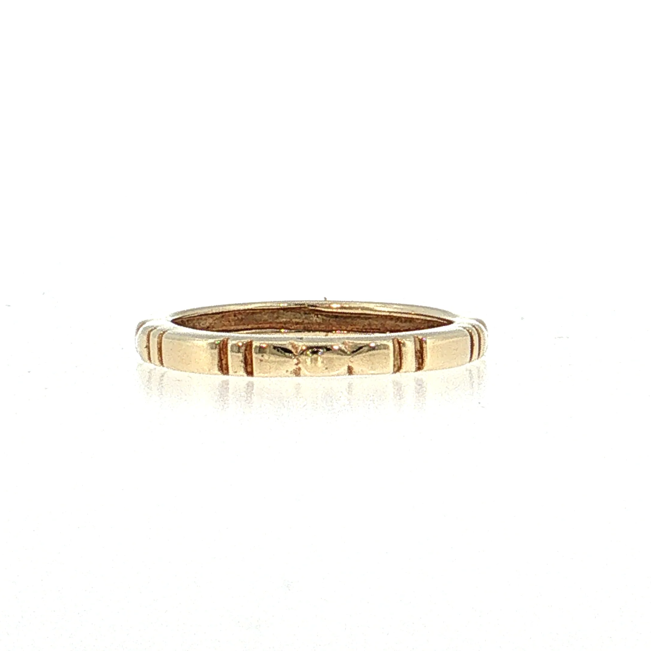 Textured Stacking Band 14k Yellow Gold - Image 2