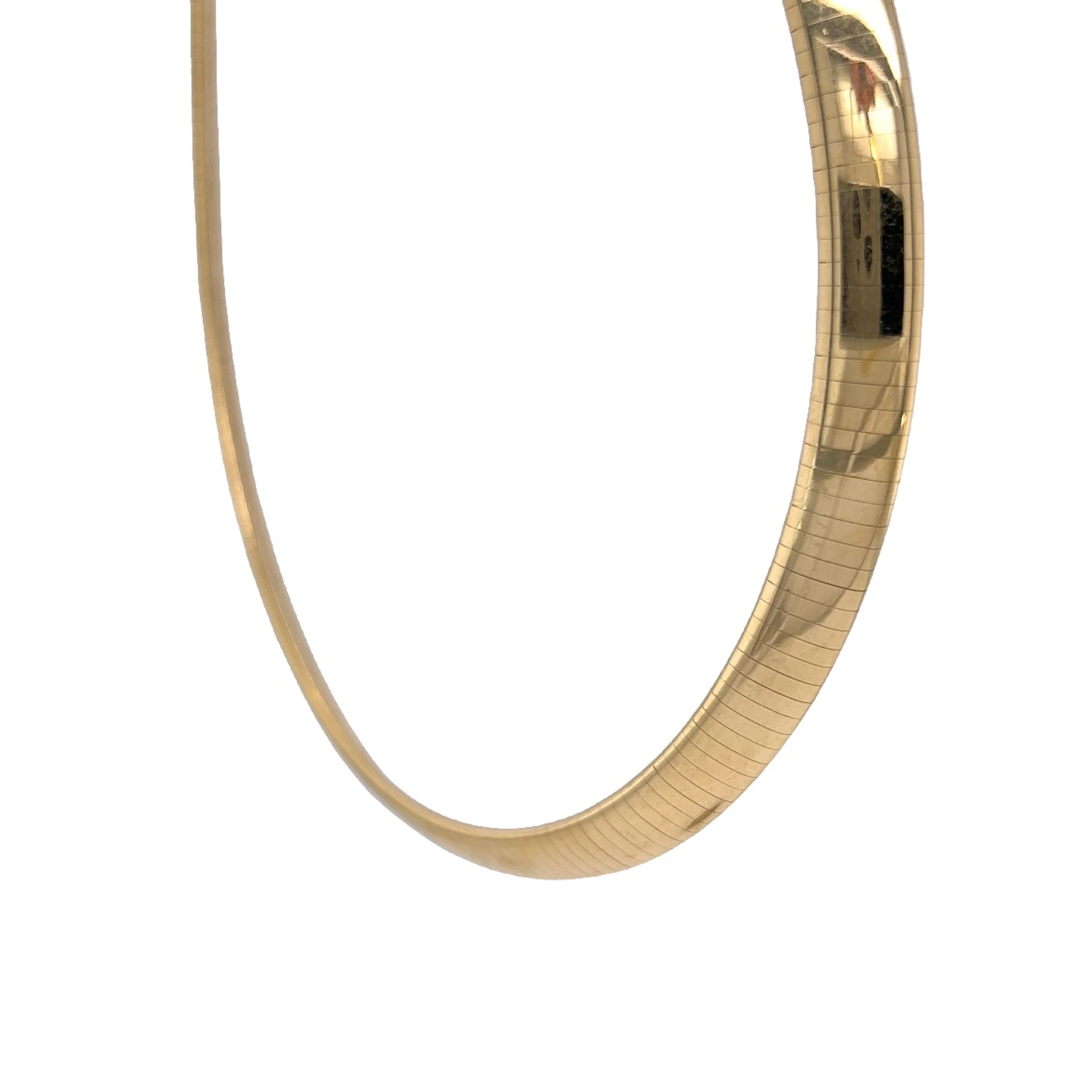 Thick Omega Necklace in 14k Yellow Gold - Image 3