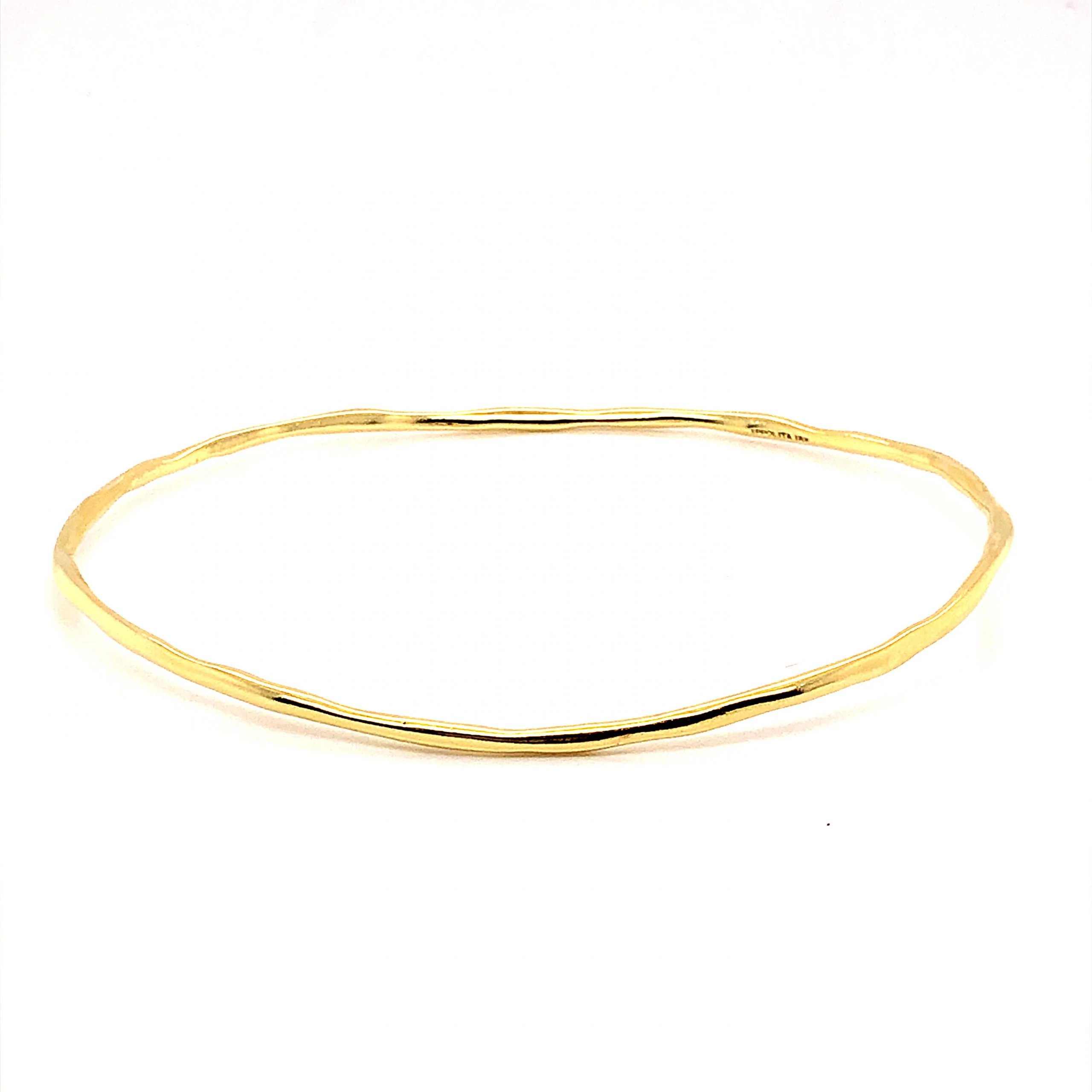 Thin Bangle Bracelet in 18k Yellow Gold - Image 4
