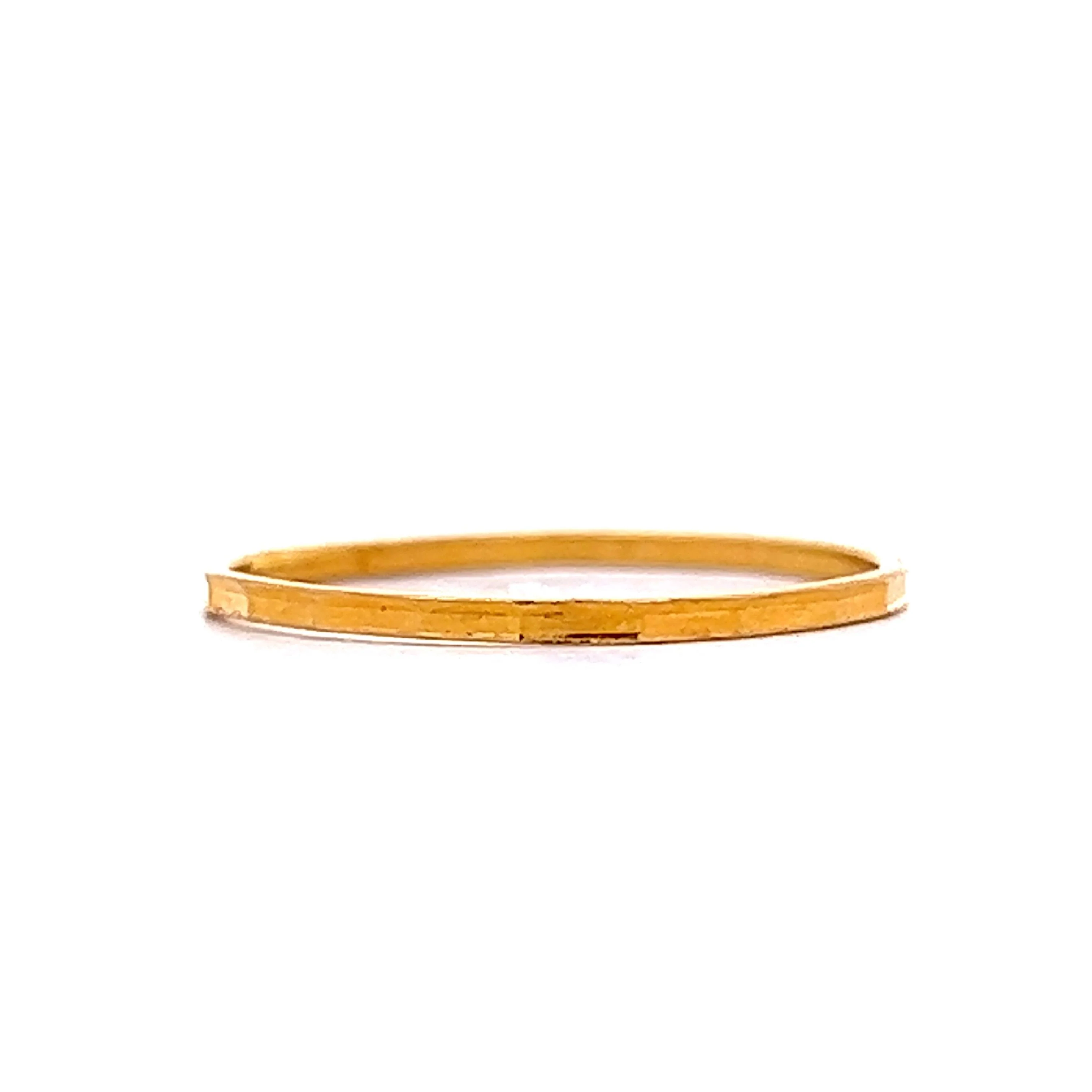 Thin Geometric Stacking Ring 22k Yellow Gold - Image 2