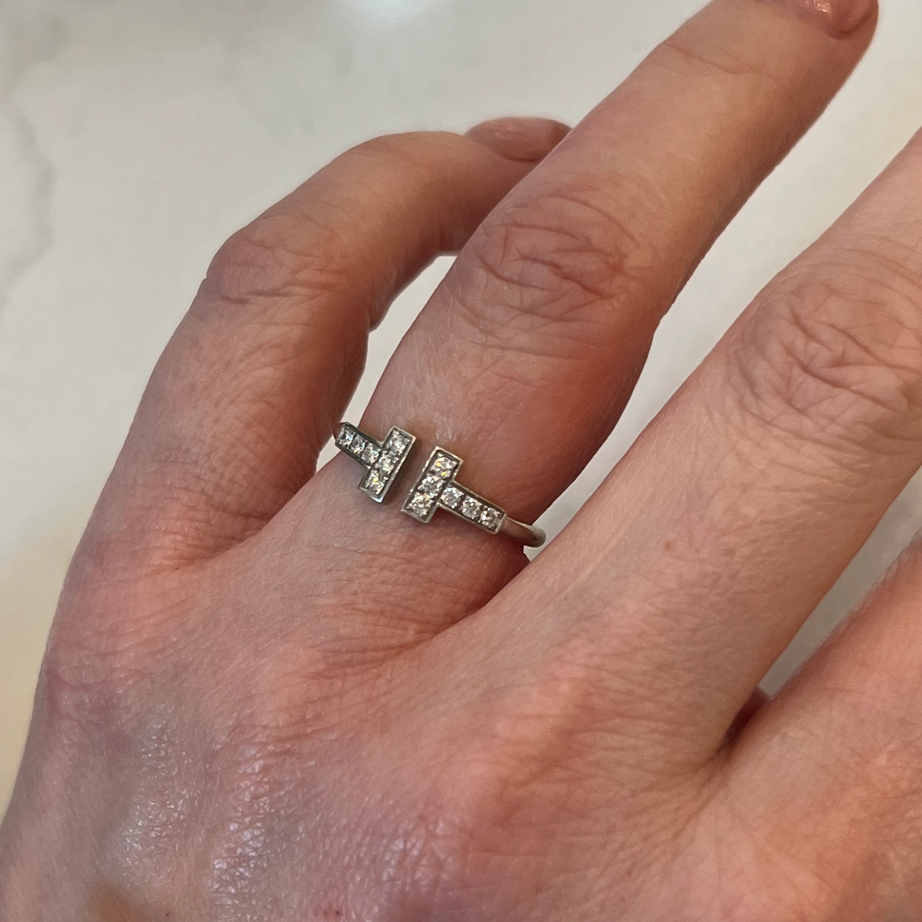 Tiffany & Co. Diamond Band in 18k White Gold - Image 6