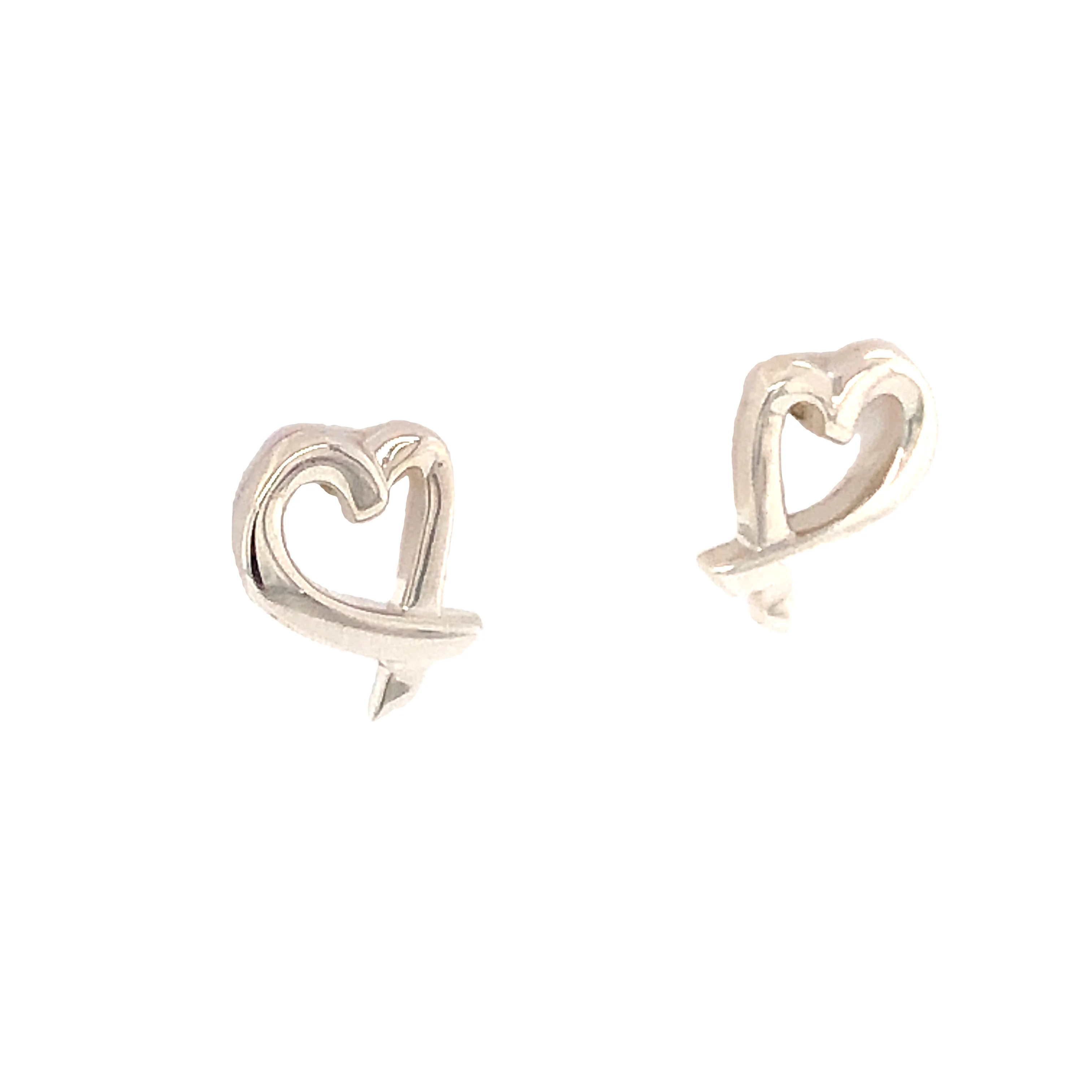 Tiffany & Co. Heart Stud Earrings in Sterling Silver - Image 3