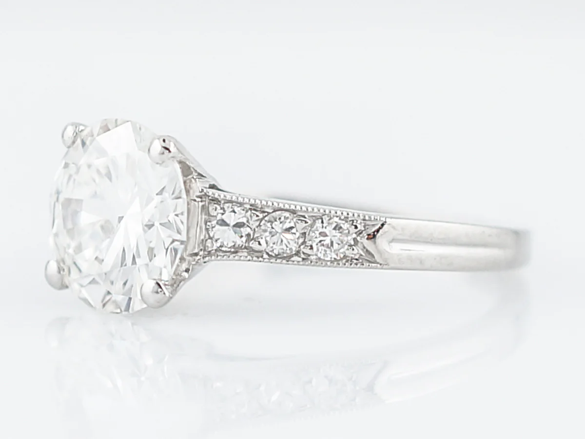 Timeless Art Deco Diamond Solitaire Engagement Ring - Image 3