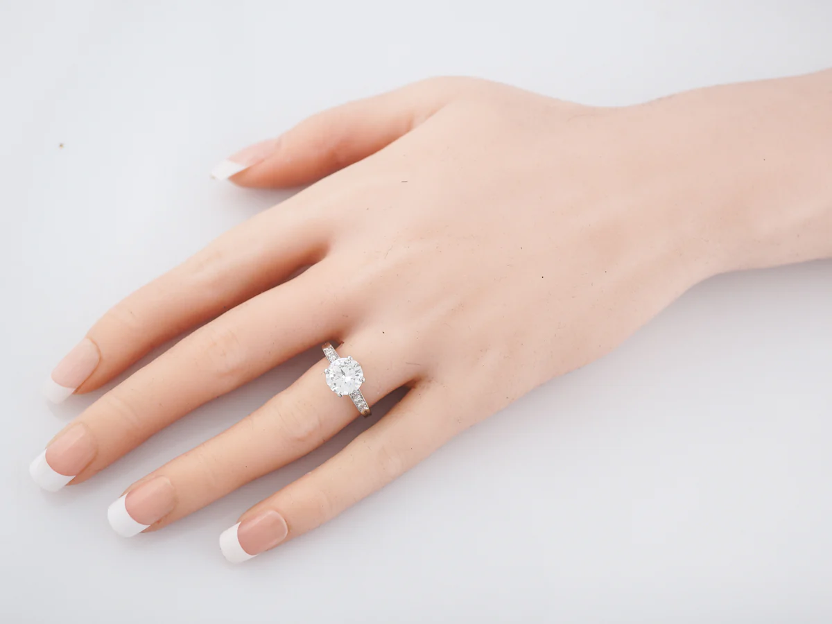 Timeless Art Deco Diamond Solitaire Engagement Ring - Image 7