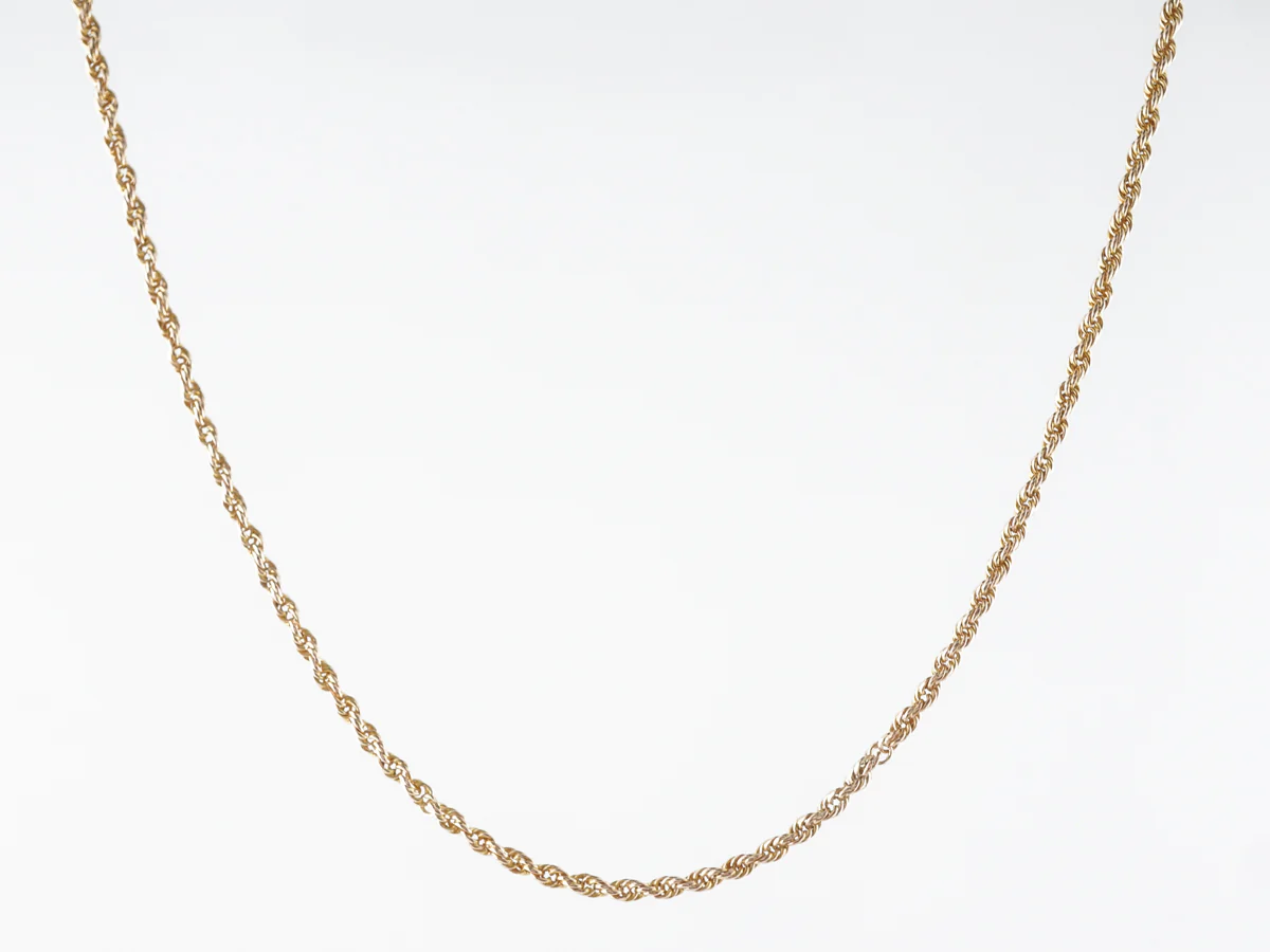Twisted Rope Chain Necklace in 14k Yellow Gold
