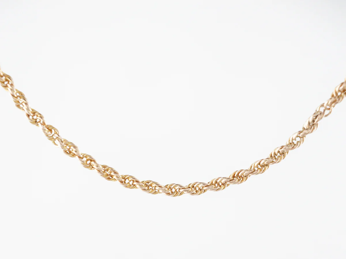 Twisted Rope Chain Necklace in 14k Yellow Gold - Image 2