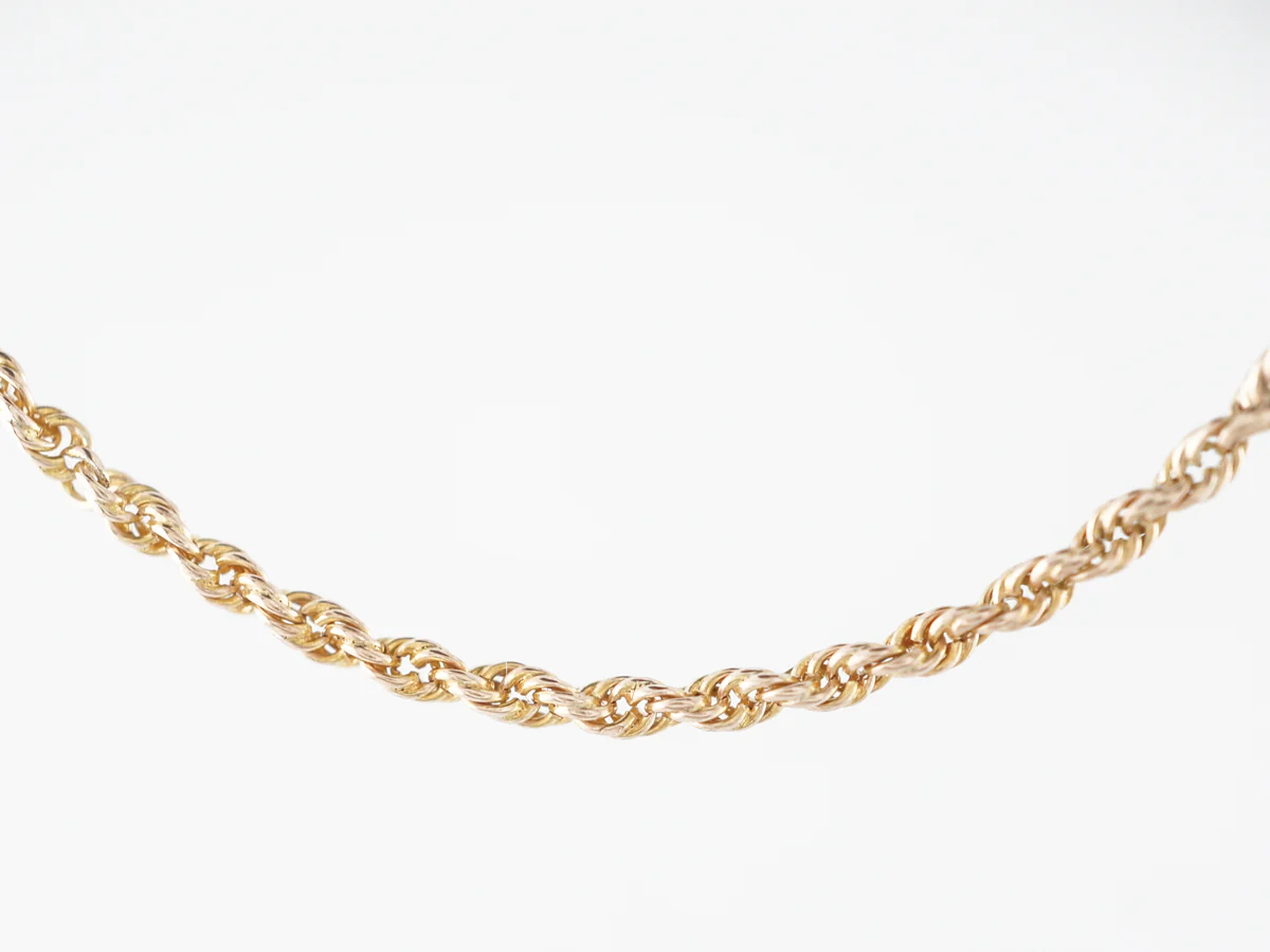 Twisted Rope Chain Necklace in 14k Yellow Gold - Image 3