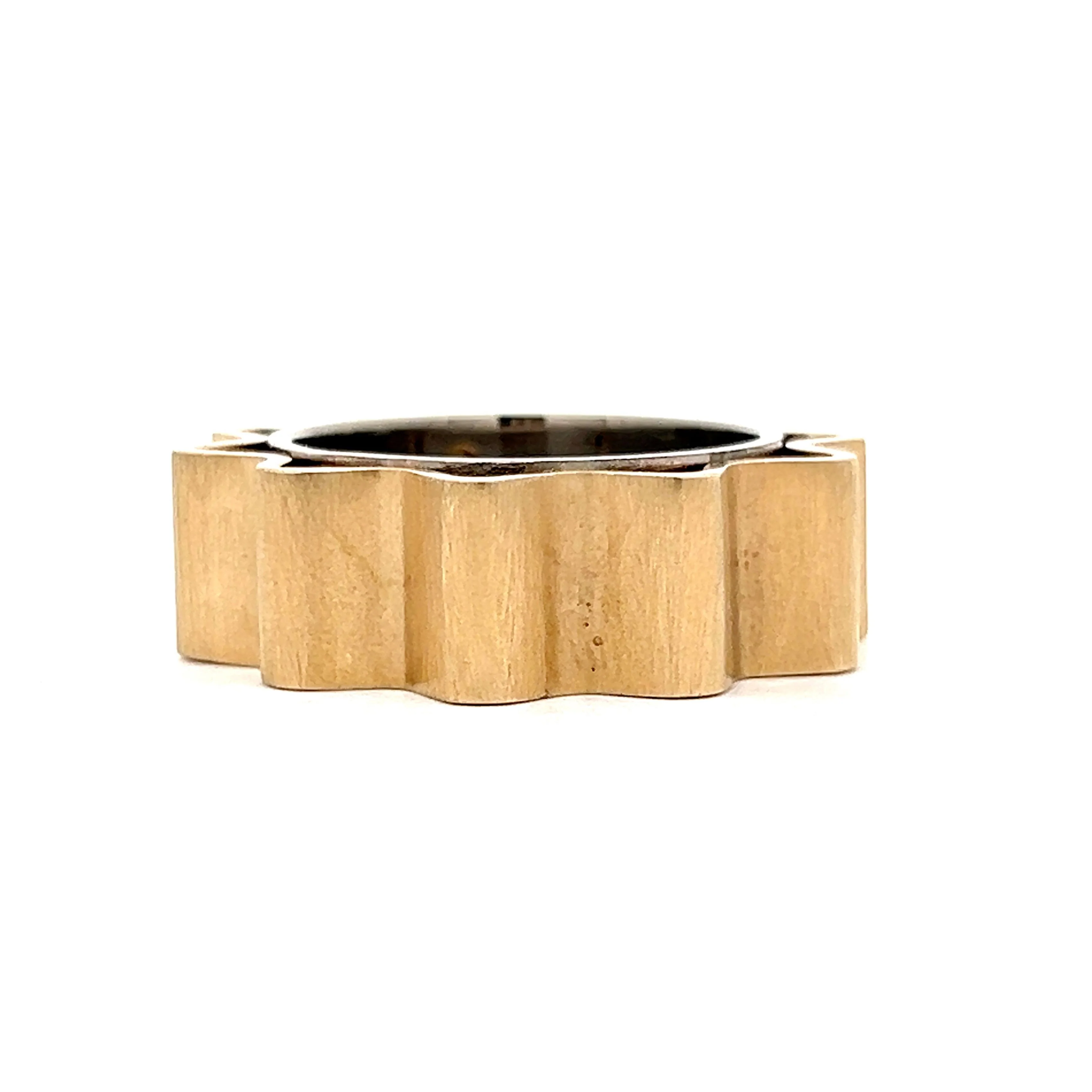Two-Tone Fidget Cocktail Ring in Yellow & White Gold - Image 2