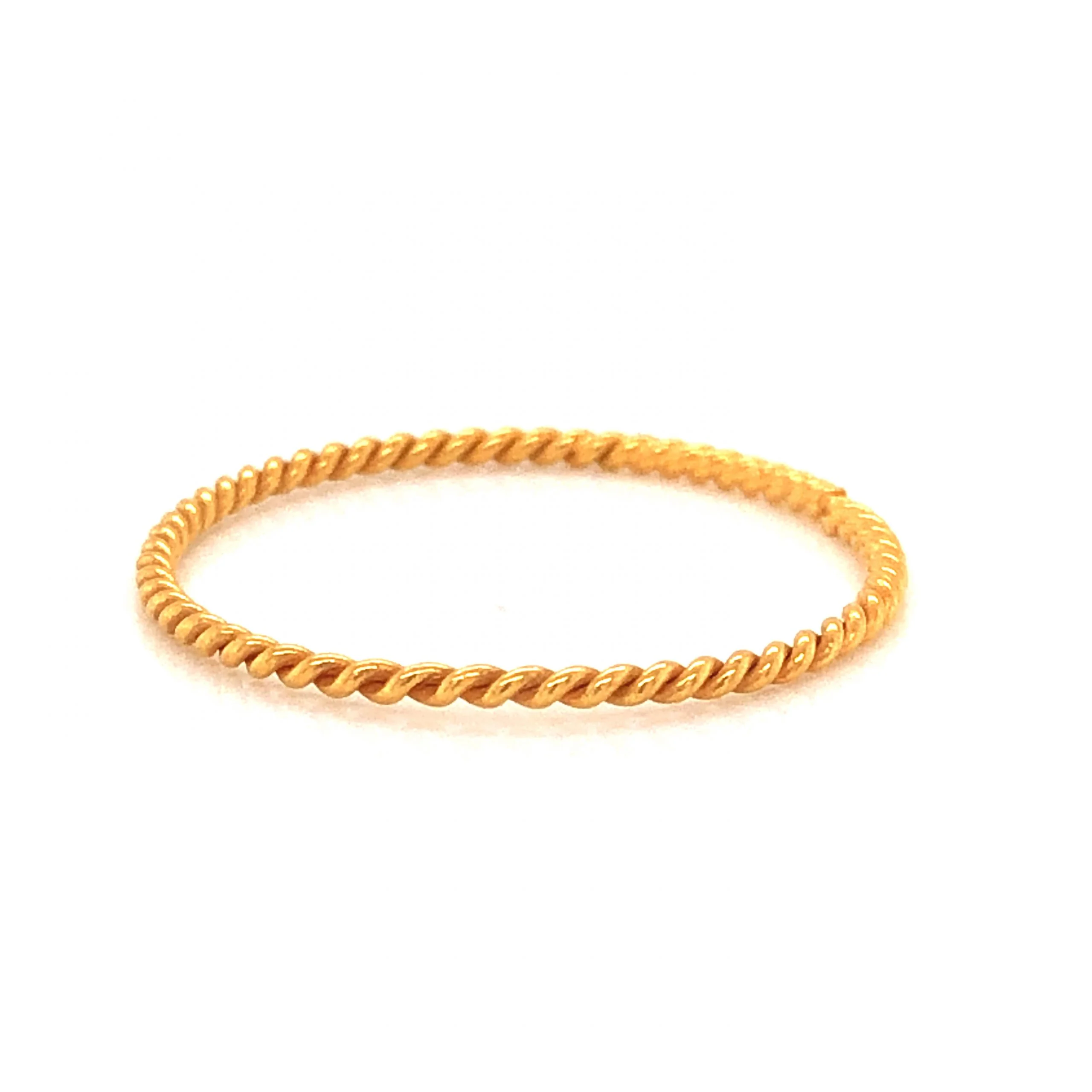 Ultra Thin Rope Stacking Ring in 21k Yellow Gold - Image 2
