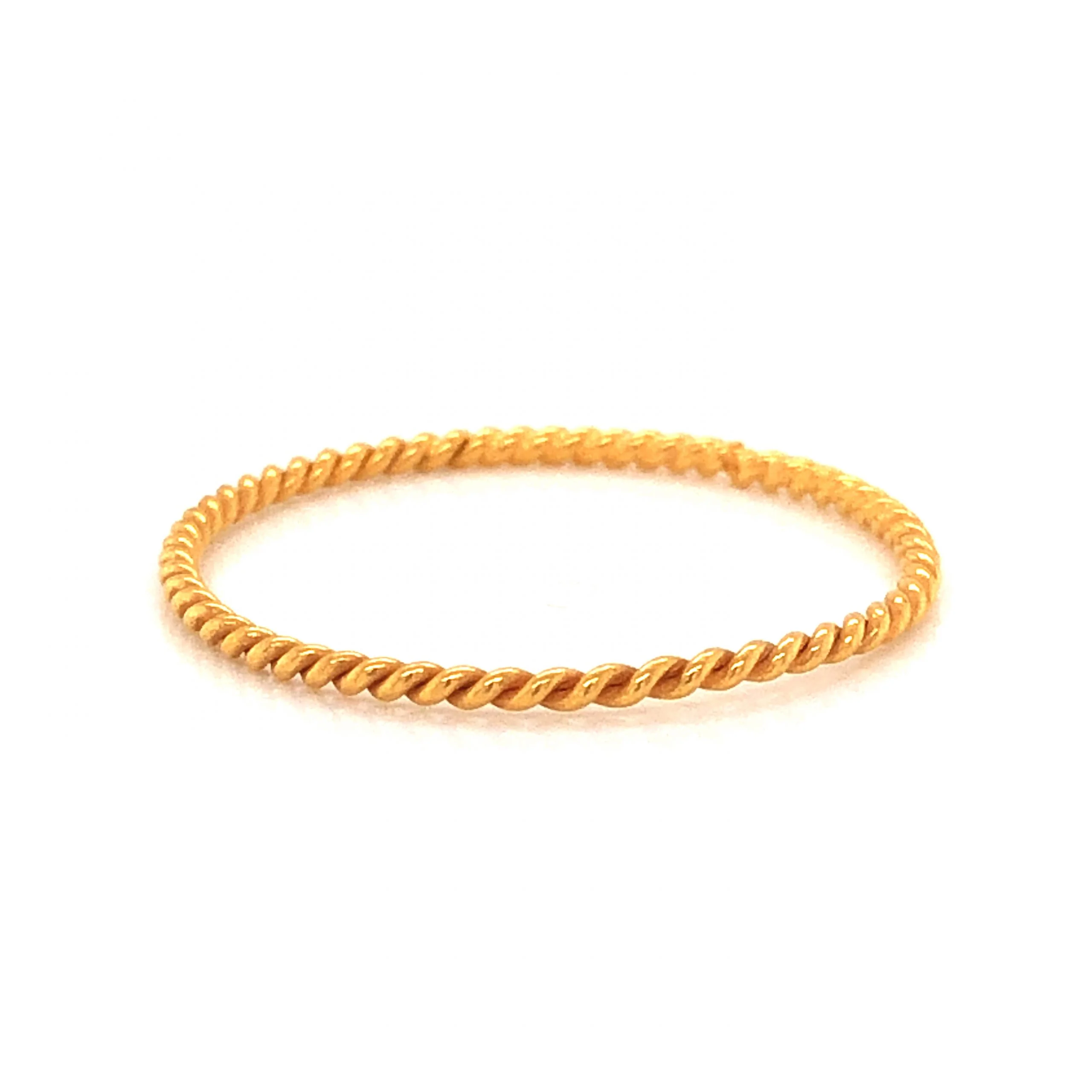 Ultra Thin Rope Stacking Ring in 21k Yellow Gold - Image 3