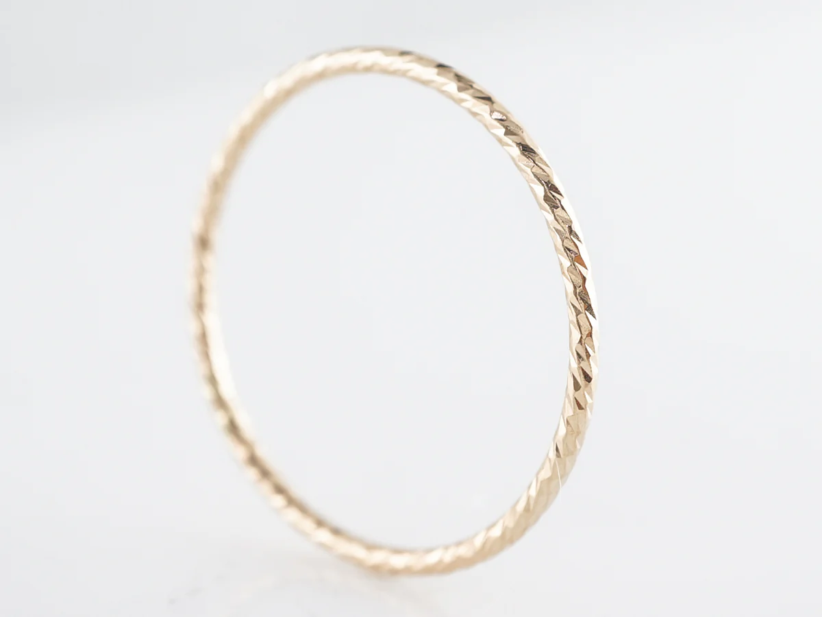 Ultra Thin Stacking Band in 14k Yellow Gold - Image 3