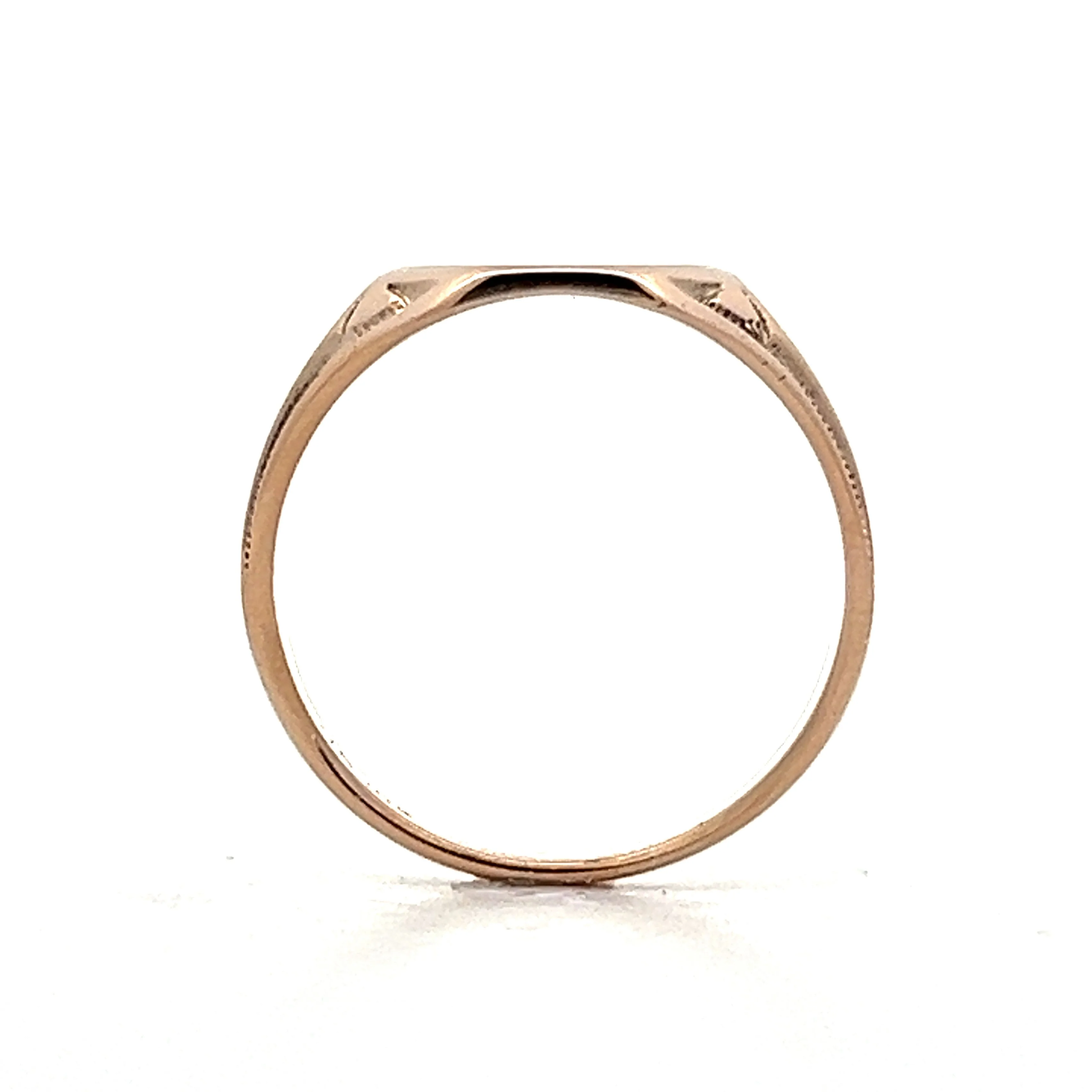 Unique Antique Victorian Signet Ring in 10k Rose Gold - Image 4