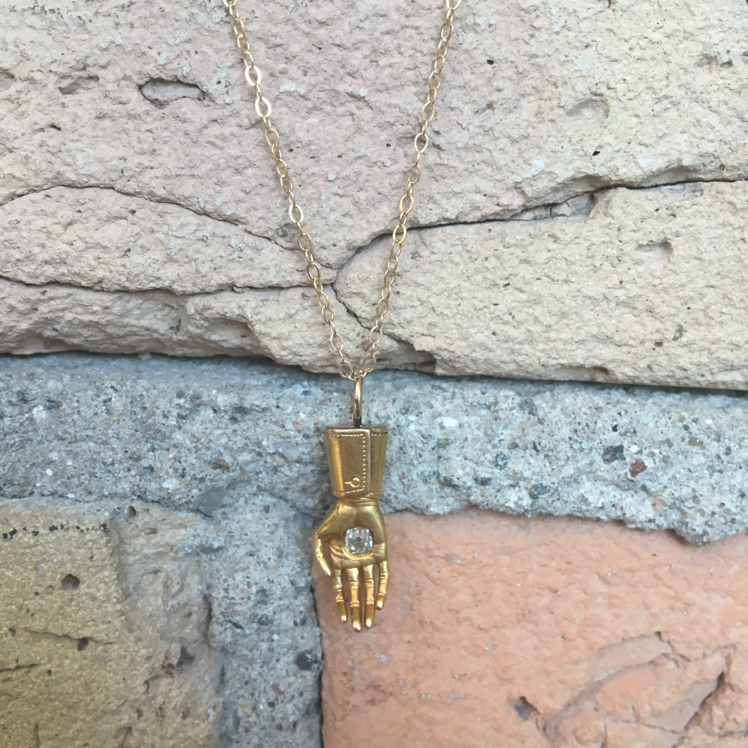 Victorian Charm .11 Old Mine Cut Diamond in Yellow Gold - Image 4