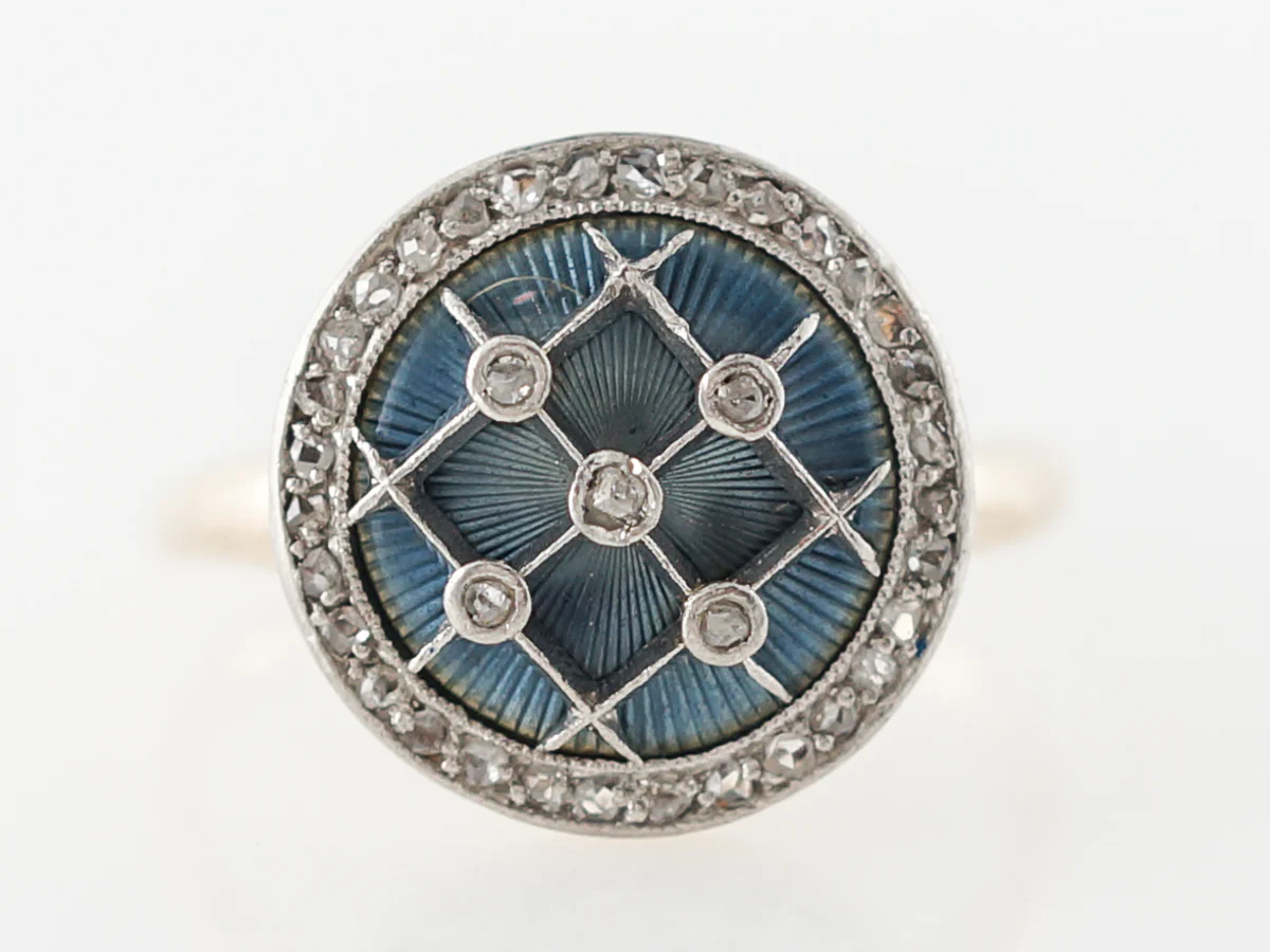 Victorian Diamond Right Hand Ring in Yellow Gold