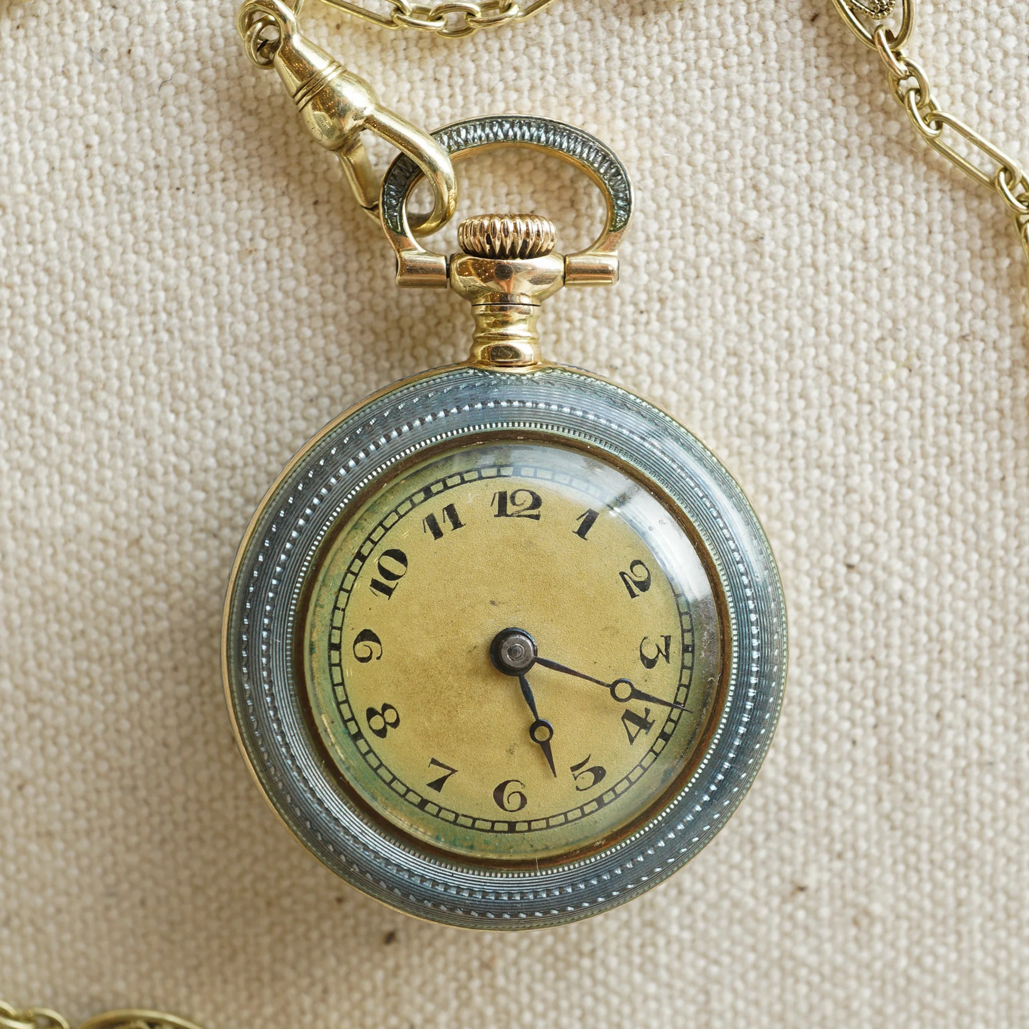 Victorian Diamond Watch Pendant in 14k Yellow Gold - Image 4