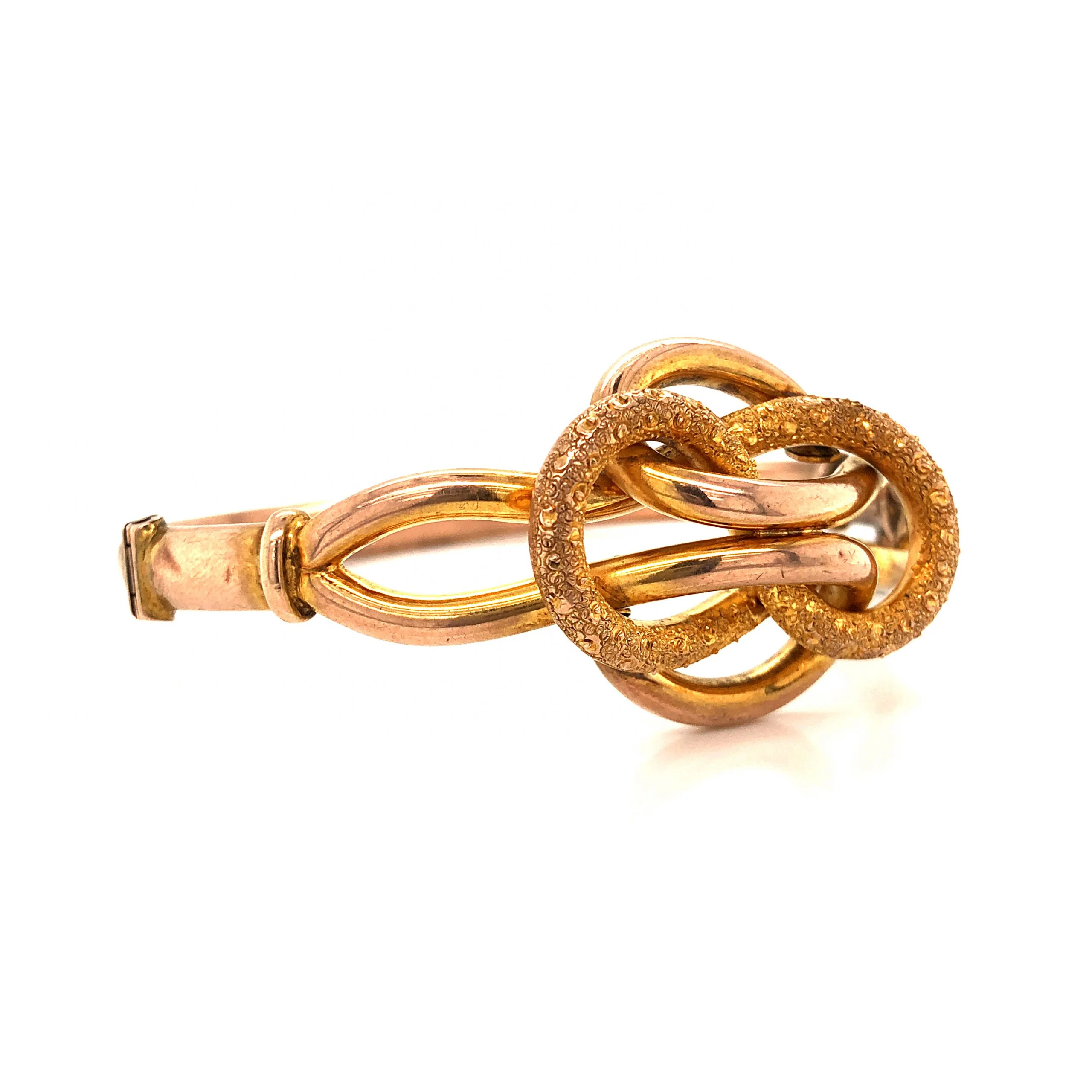 Victorian Knot Bangle Bracelet in 10k Gold - Image 3