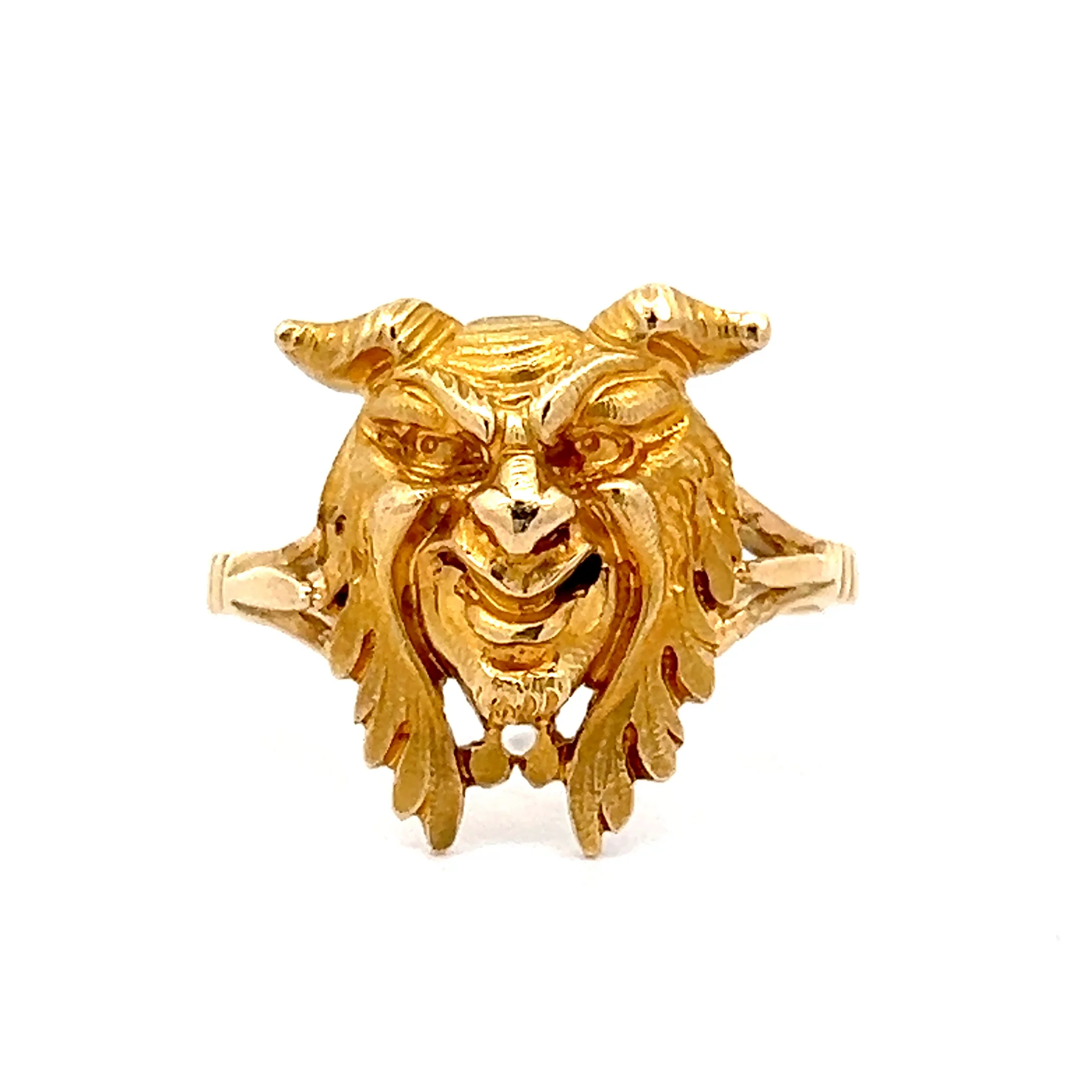 Victorian Krampus Cocktail Ring in 18k Yellow Gold