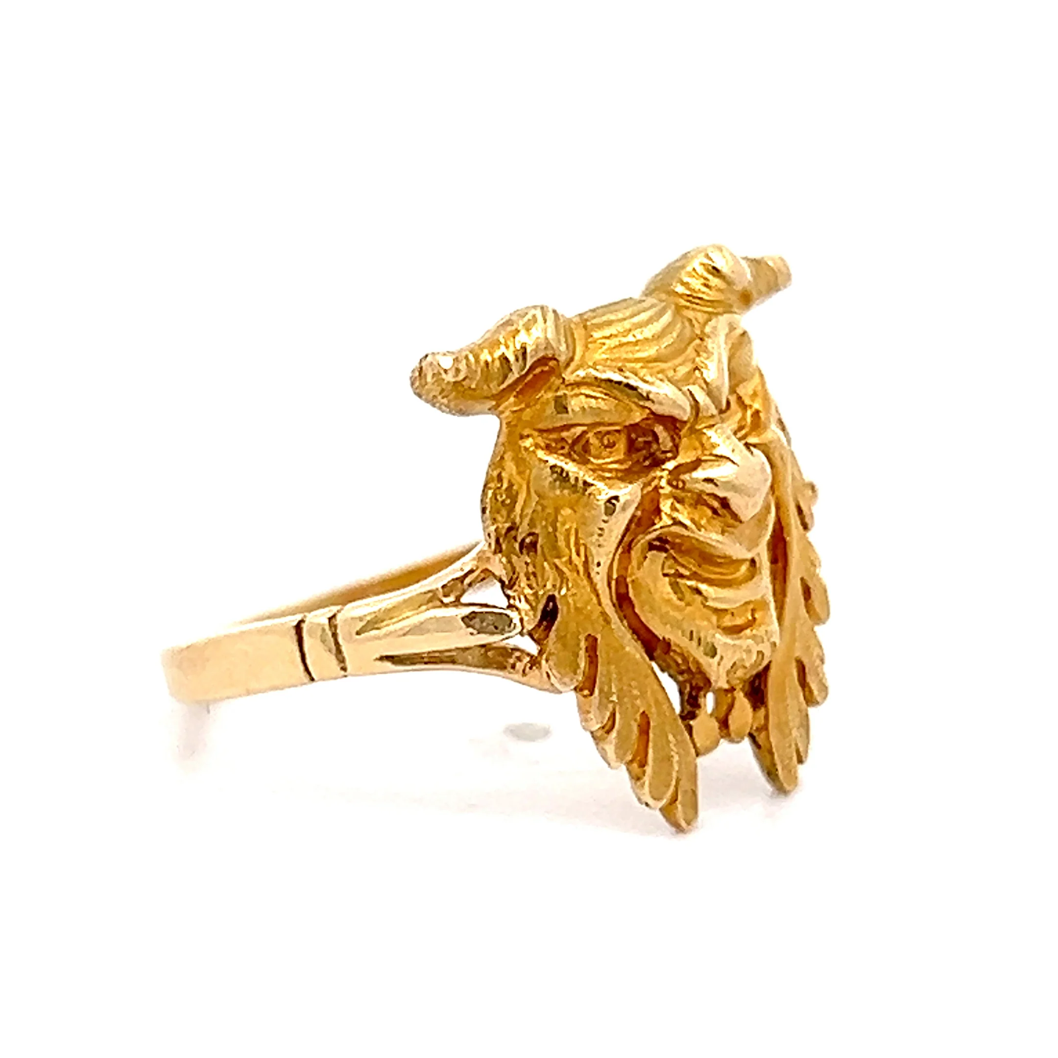 Victorian Krampus Cocktail Ring in 18k Yellow Gold - Image 3