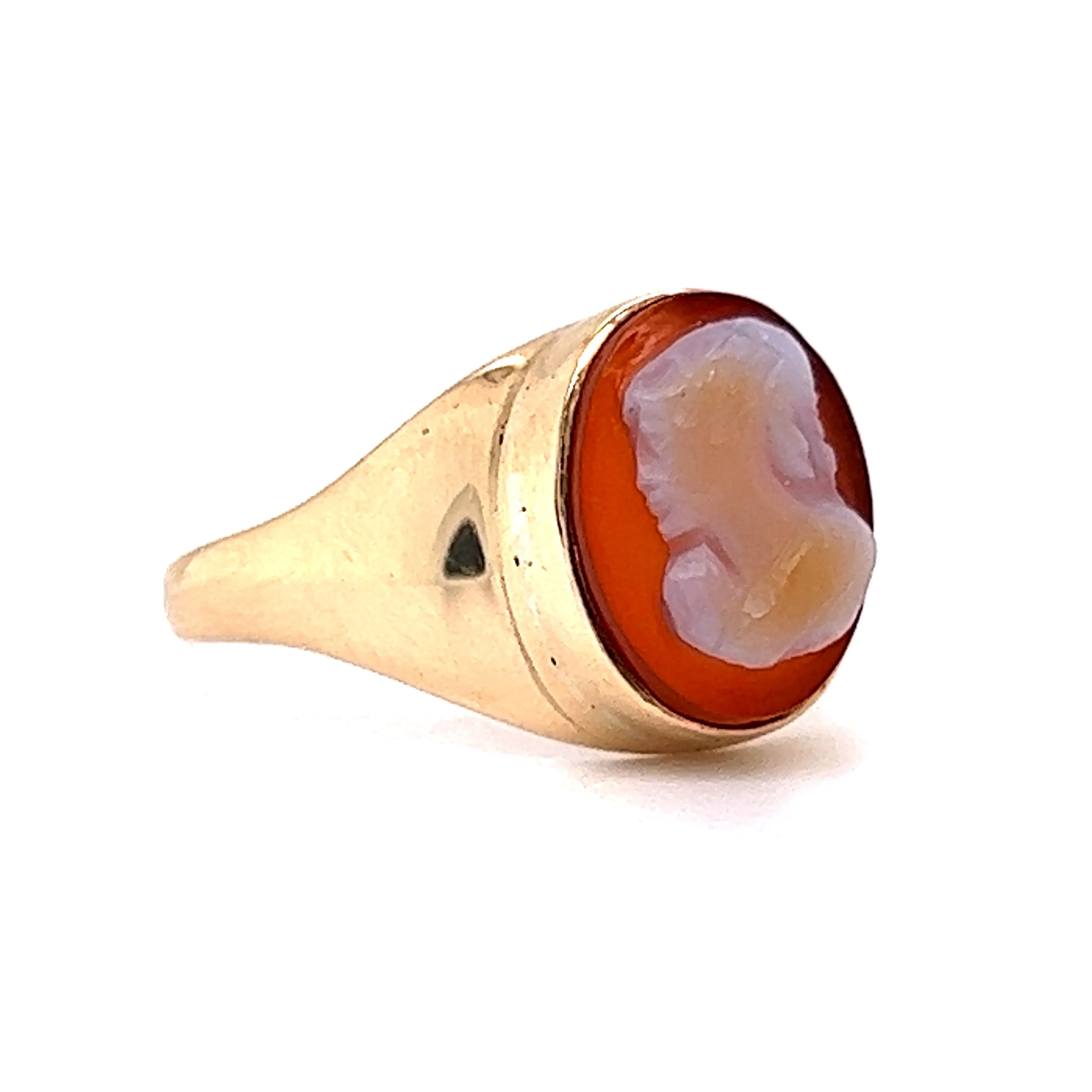 Victorian Muse Cameo Ring in 10K Yellow Gold - Image 3