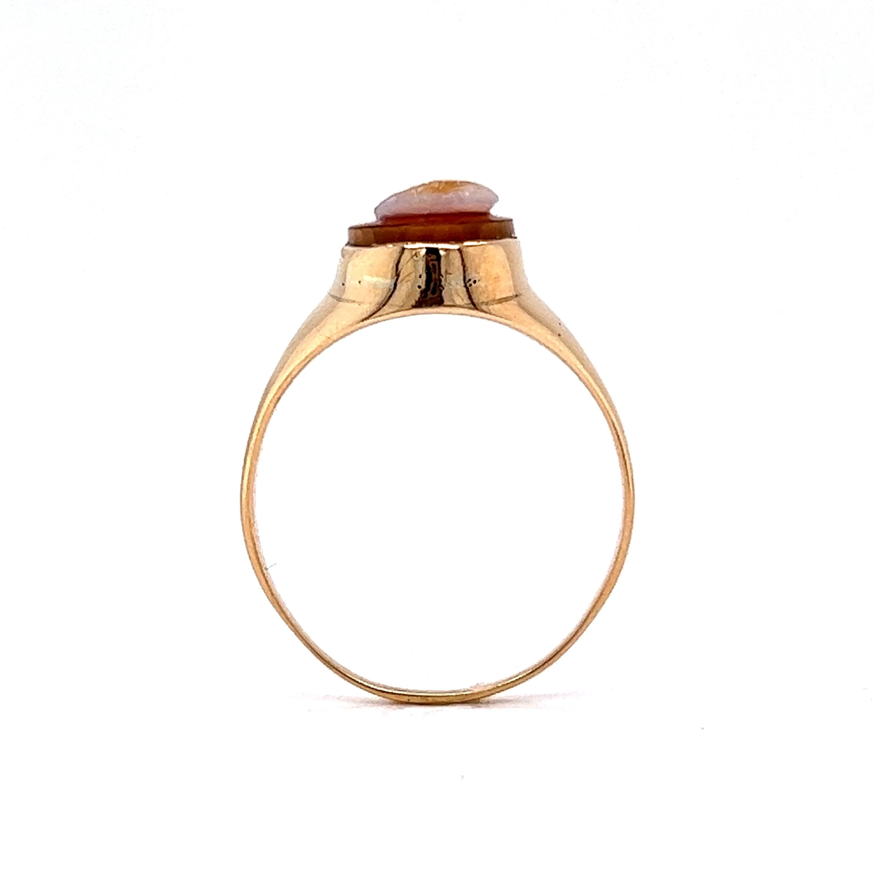 Victorian Muse Cameo Ring in 10K Yellow Gold - Image 4